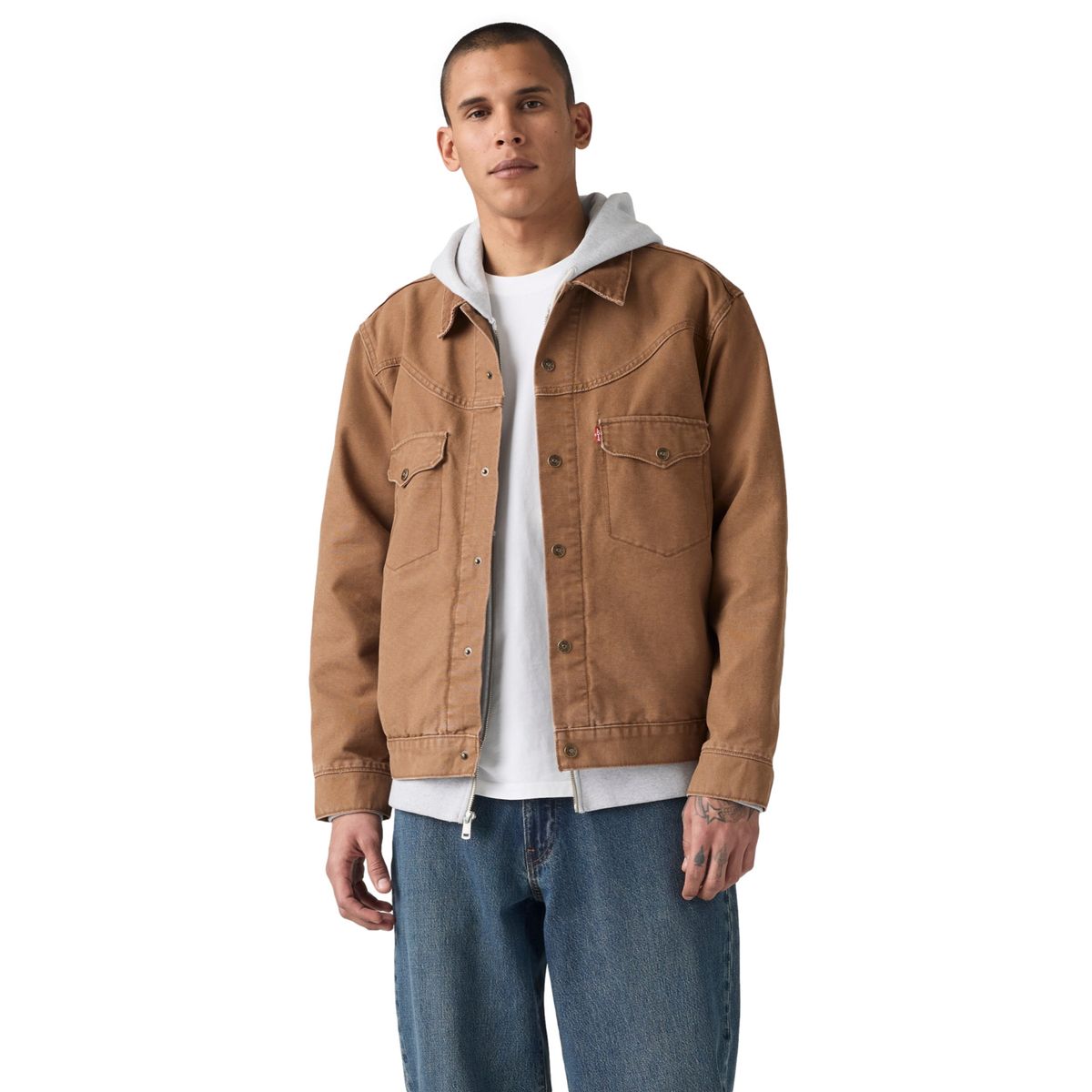 LEVIS - Casaca Hombre Western Shorthorn Café Levis