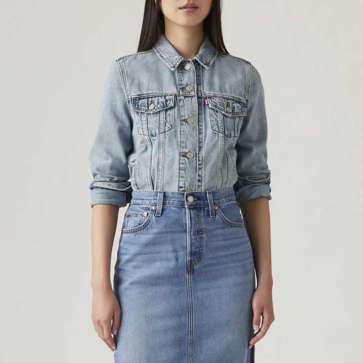 LEVIS - Casaca Mujer Original Trucker Celeste Levis