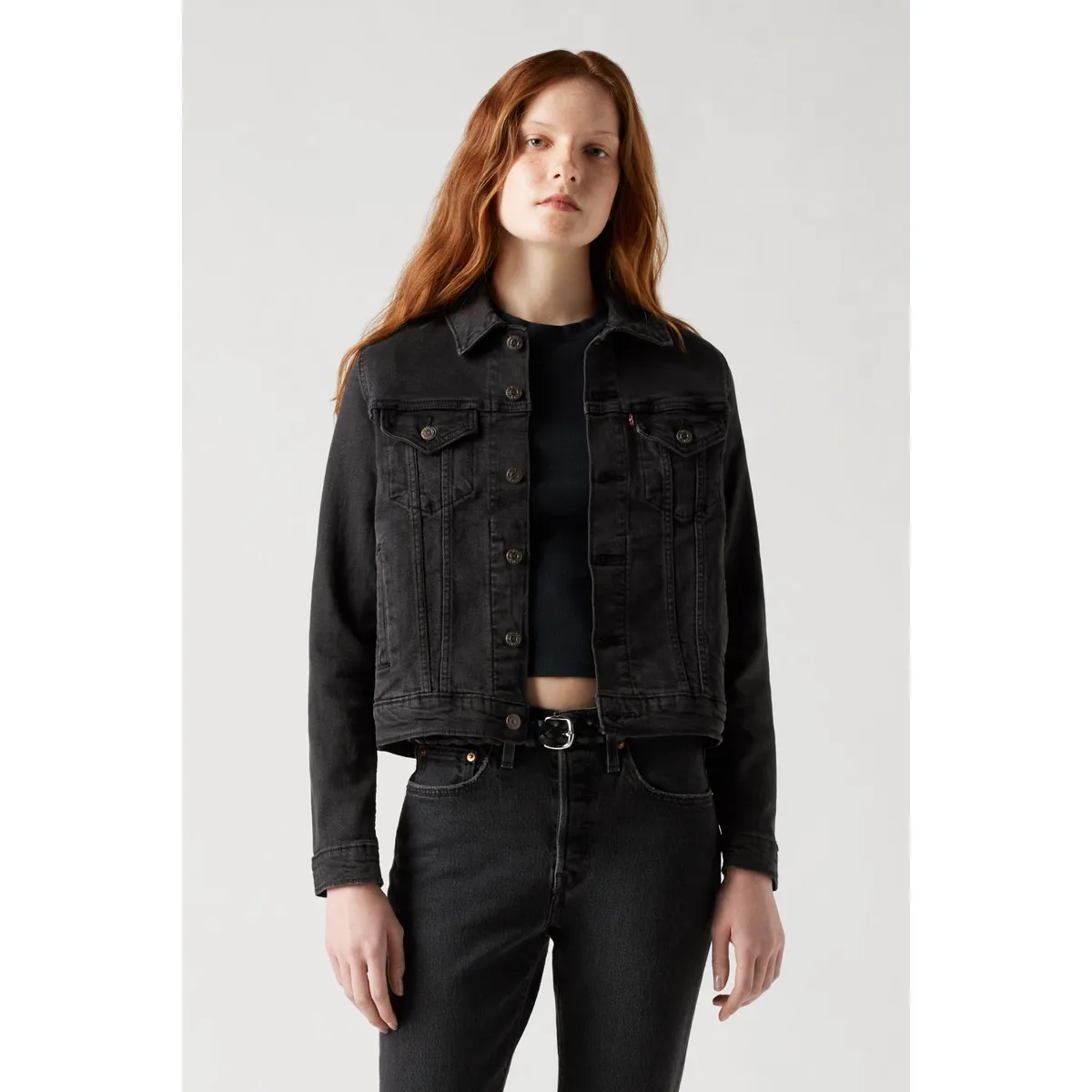 LEVIS - Casaca Mujer Original Trucker Negro Levis