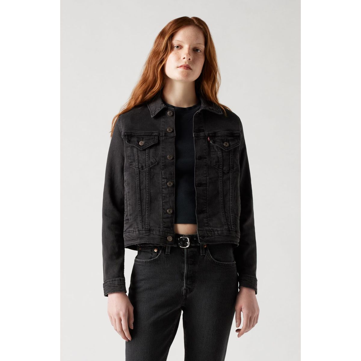 LEVIS - Casaca Mujer Original Trucker Negro Levis