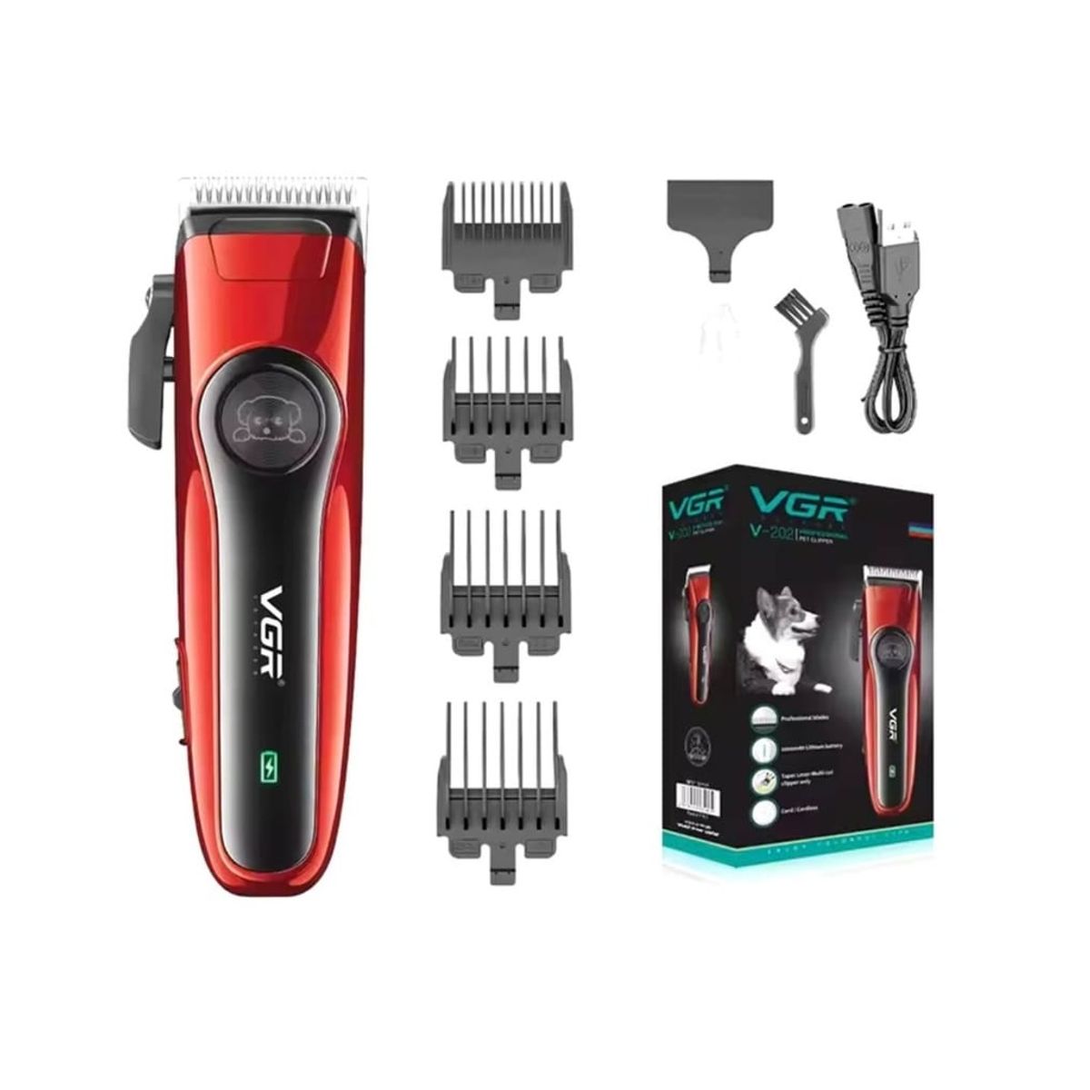 GENERICO - Máquina Cortadora de Pelo Profesional VGR para Mascotas