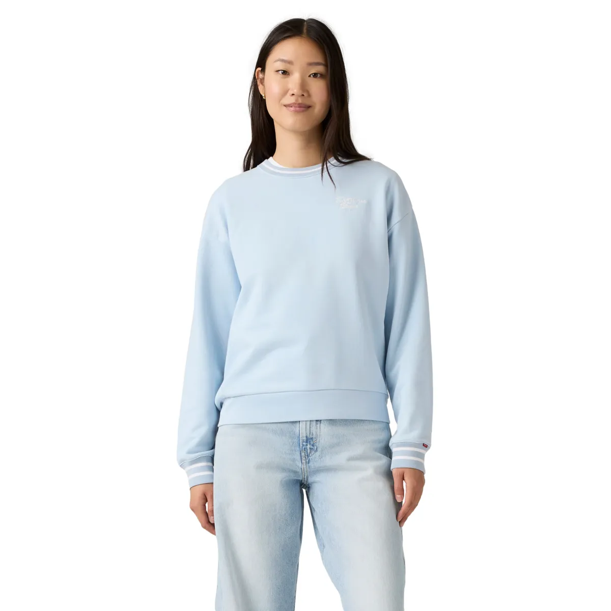 LEVIS - Polerón Mujer Heritage Sport Crew Celeste Levis