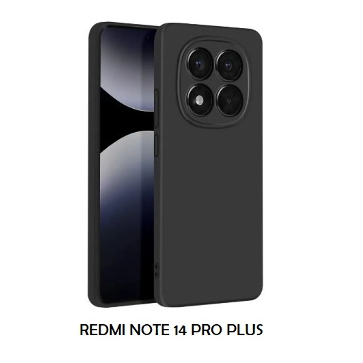 GENERICO - Case Protector Para Xiaomi Redmi Note 14 Pro Plus Silicona Negro