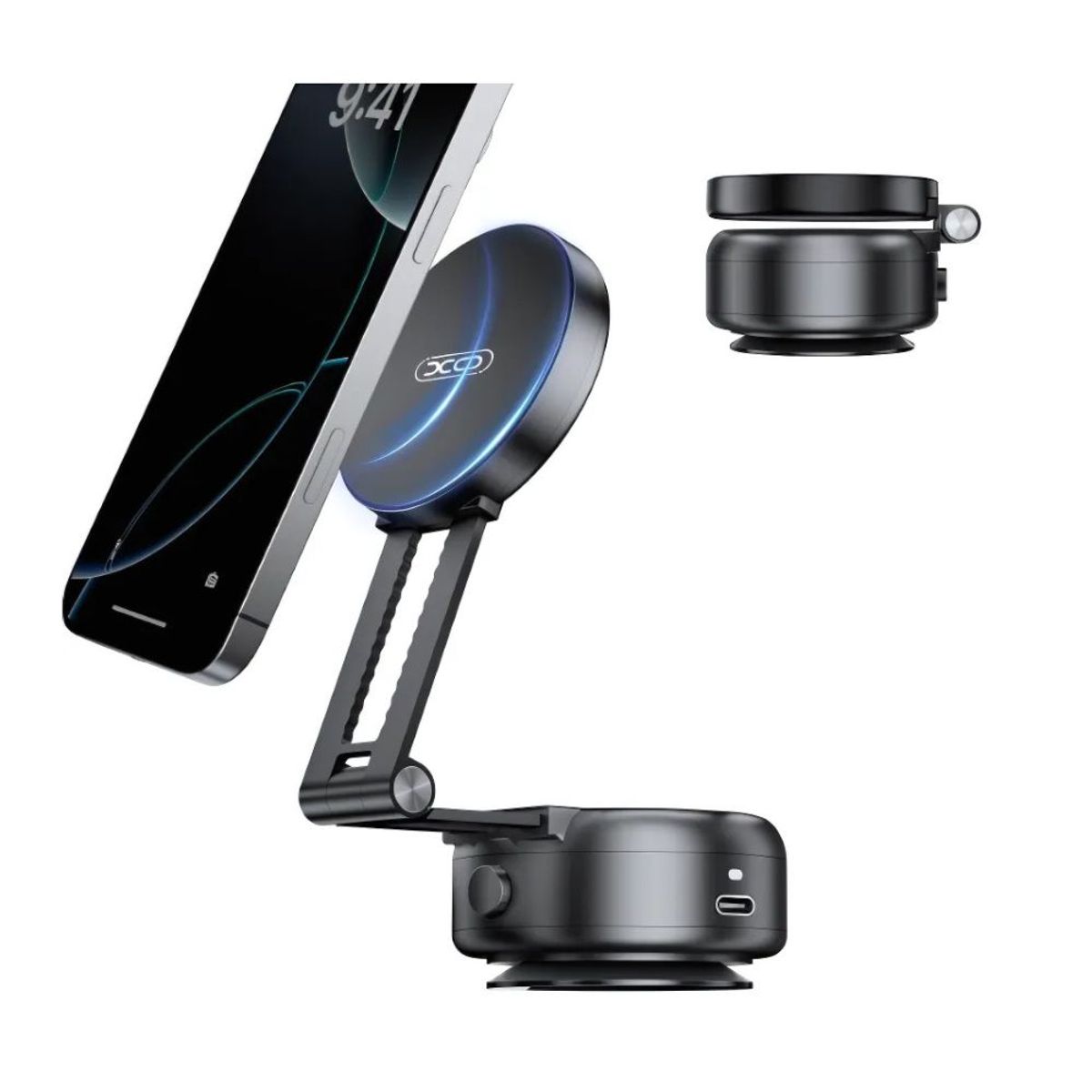 GENERICO - Soporte de teléfono de succión magnética Rotación 360° XO-C168
