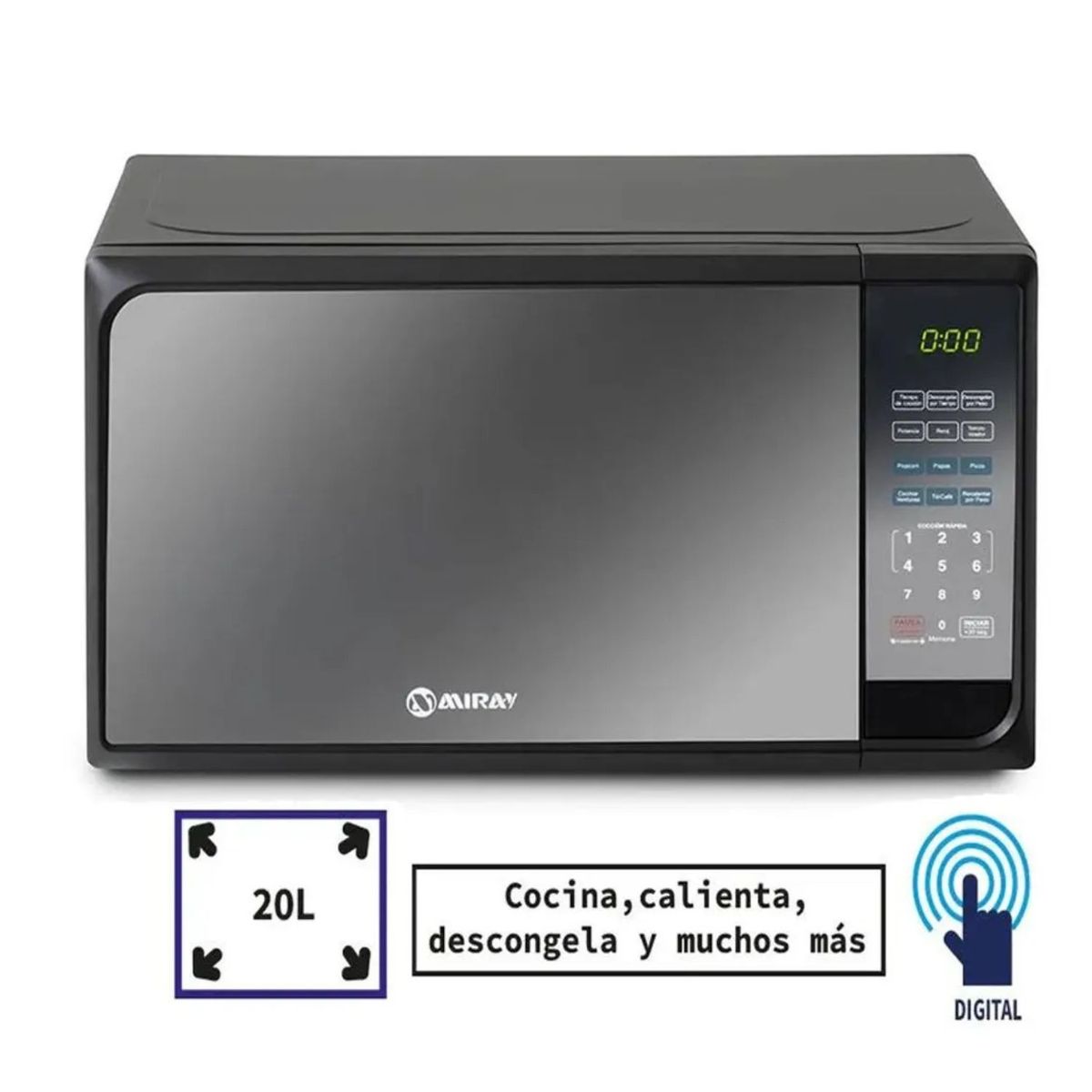 MIRAY - Horno Microondas Miray HMM-20N 20L