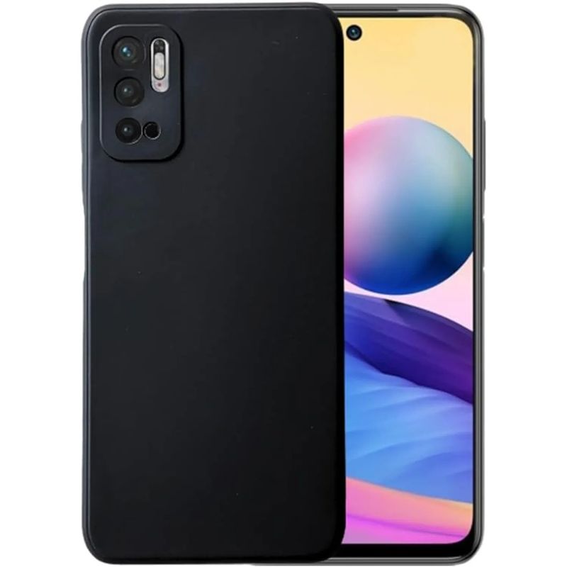 GENERICO - Case Protector para Xiaomi Redmi Note 10 5g Silicona Negro