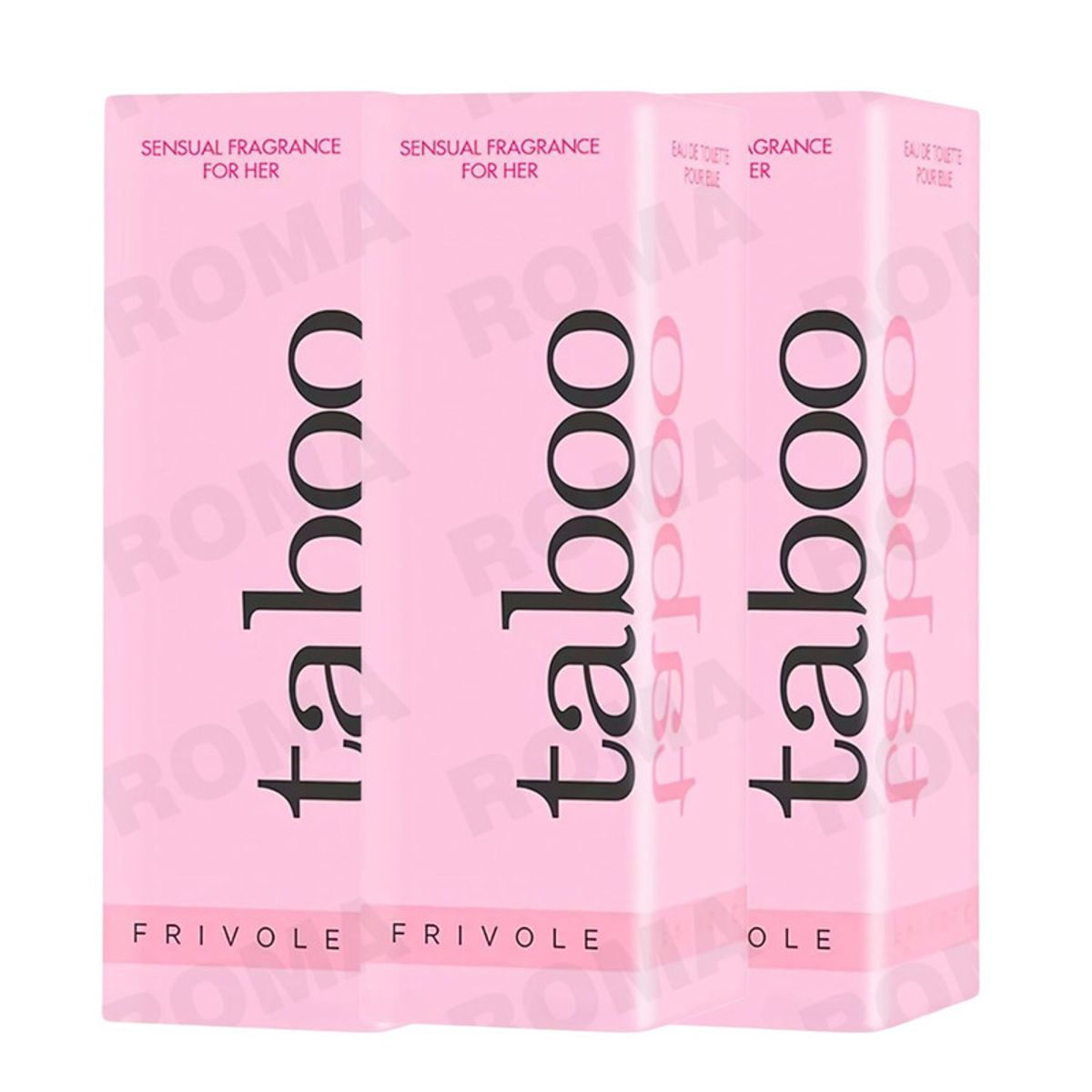 GENERICO - PACK 3 PERFUME ROSA CON FEROMONAS PARA MUJER TABOO 30ML