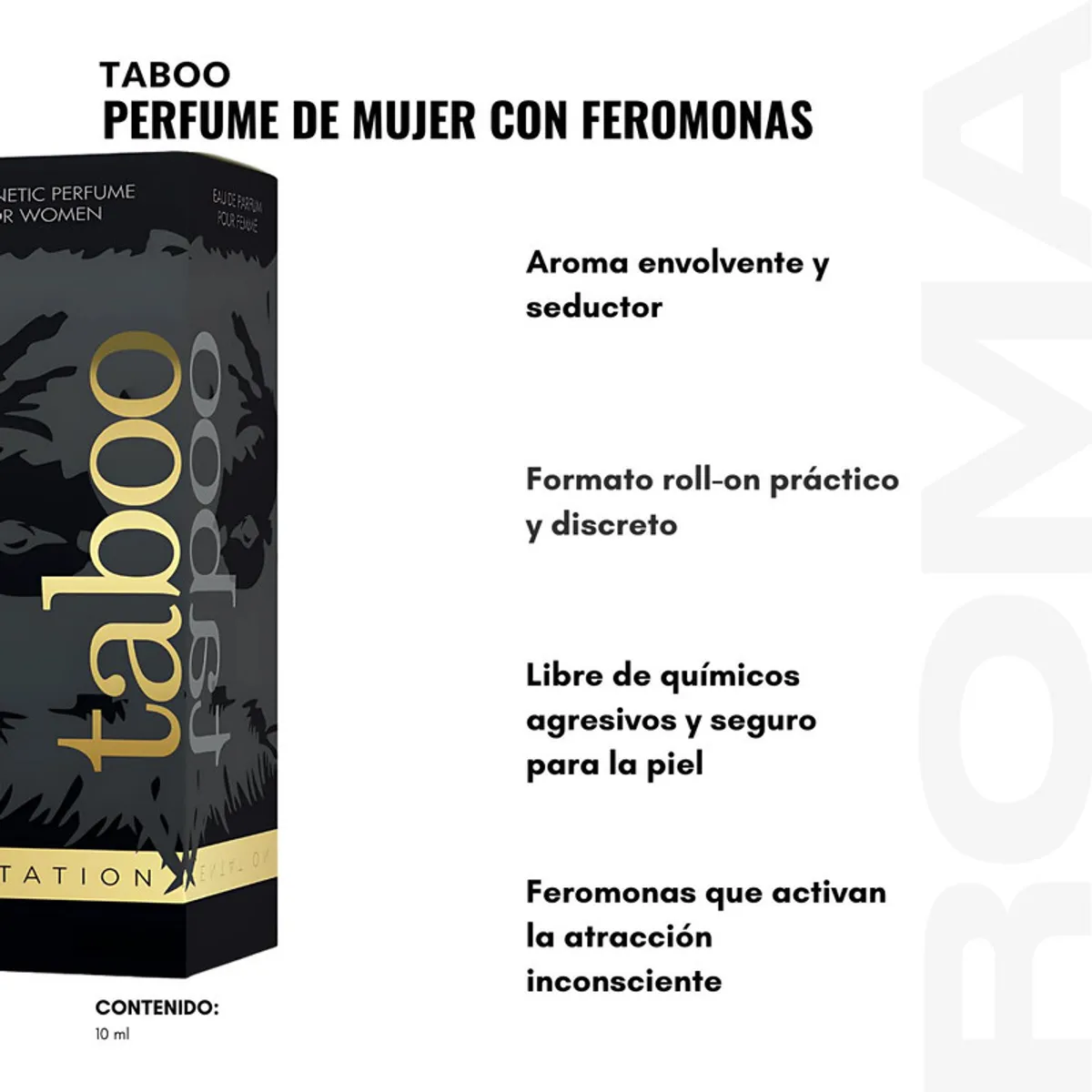 GENERICO - PERFUME CON FEROMONAS PARA MUJER TABOO 10ML