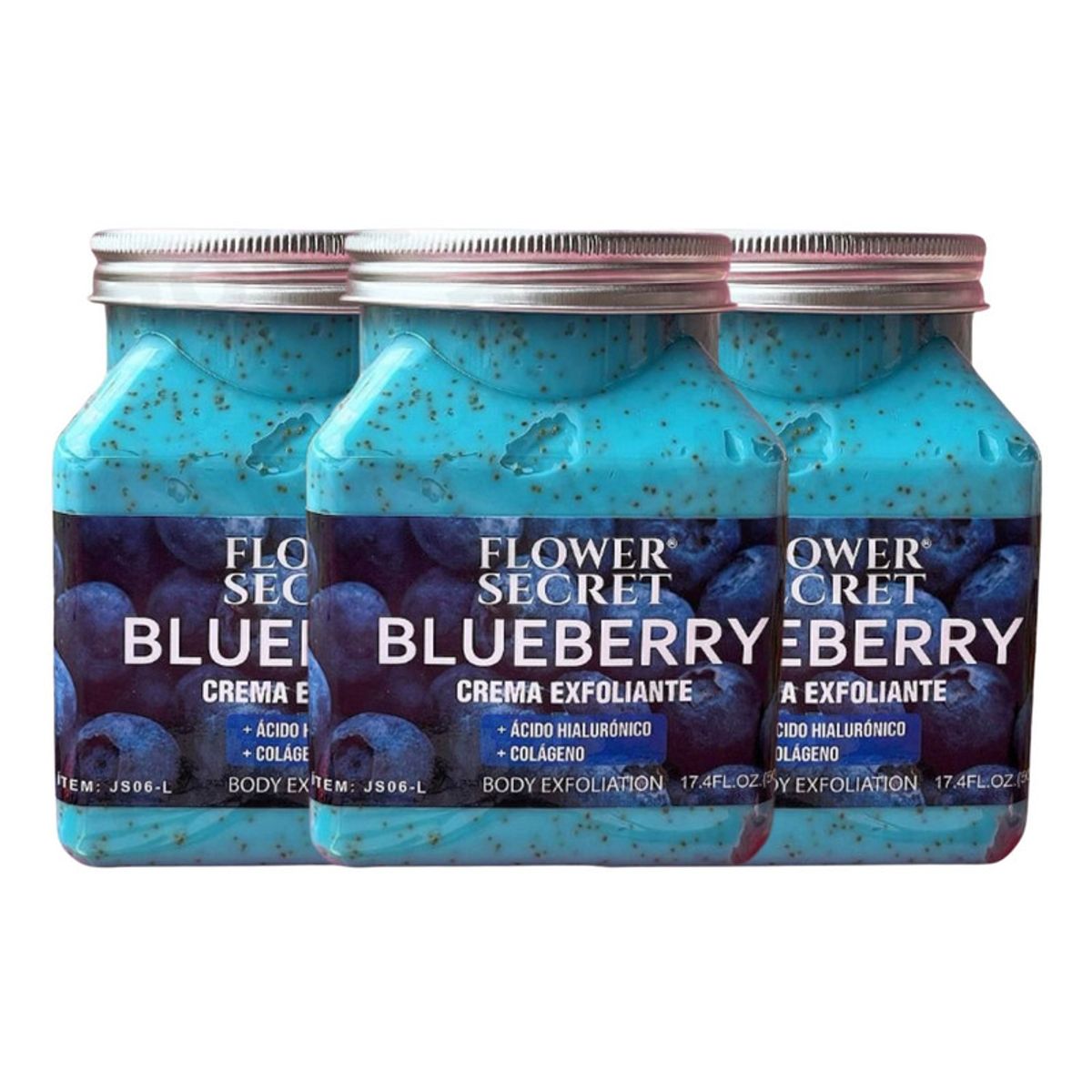 FLOWER SECRET - PACK 3 CREMA EXFOLIANTE BLUEBERRY FLOWER SECRECT 1500ML