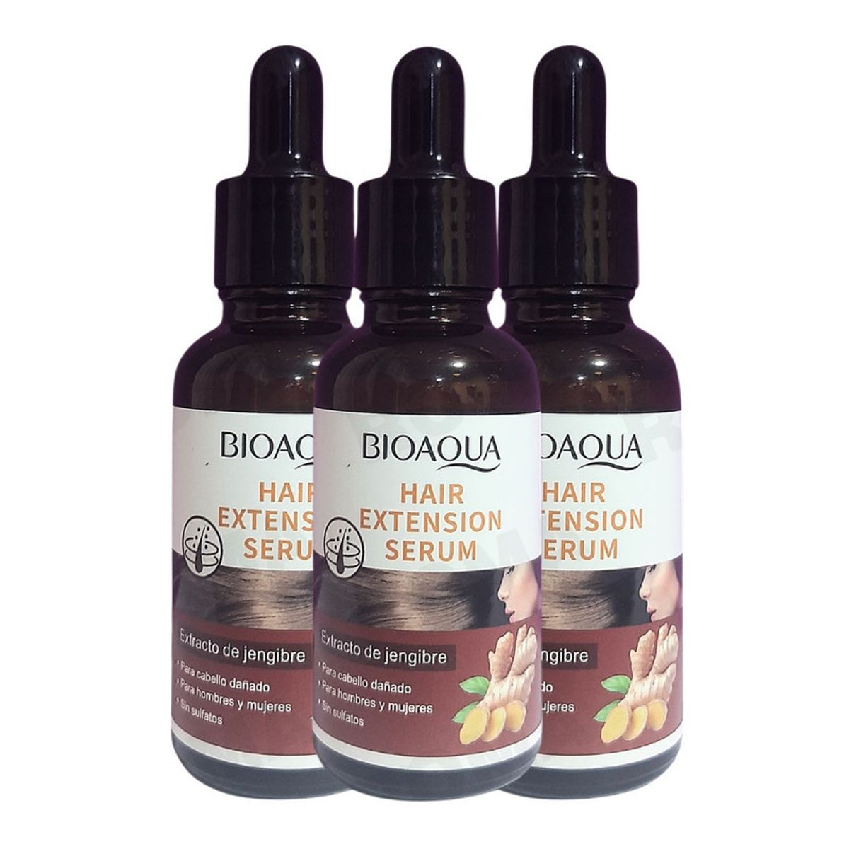BIOAQUA - PACK 3 SÉRUM PARA EL CABELLO DE JENGIBRE 90ML BIOAQUA