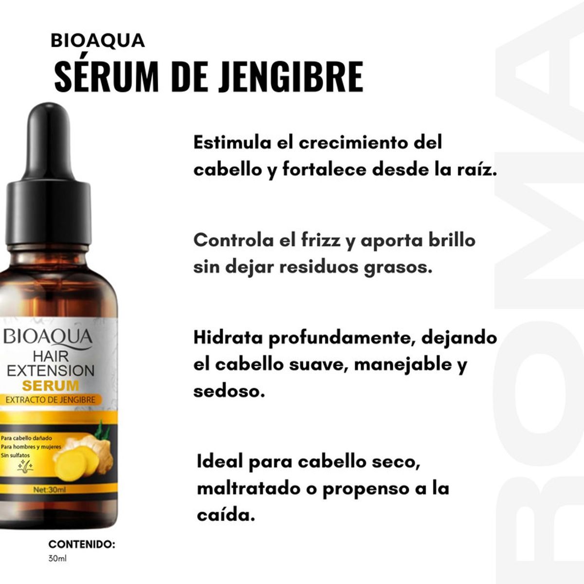 BIOAQUA - PACK 3 SÉRUM CAPILAR JENGIBRE 300G BIOAQUA