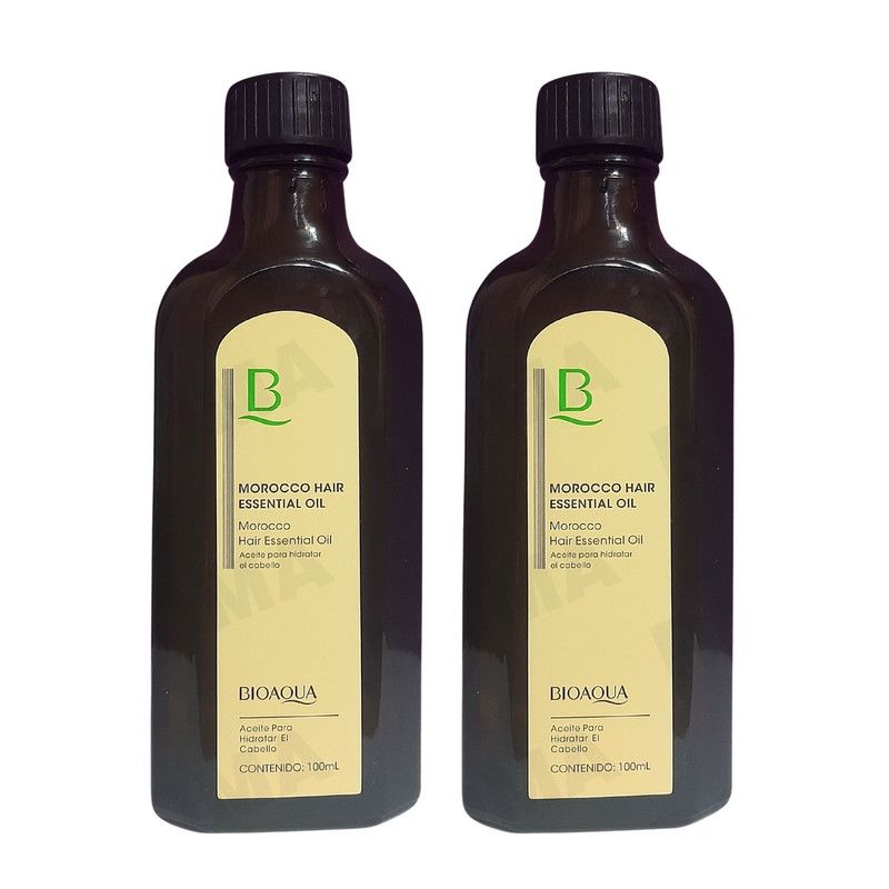 BIOAQUA - PACK 2 ACEITE PARA EL CABELLO DE MOROCCO BIOAQUA 200ML