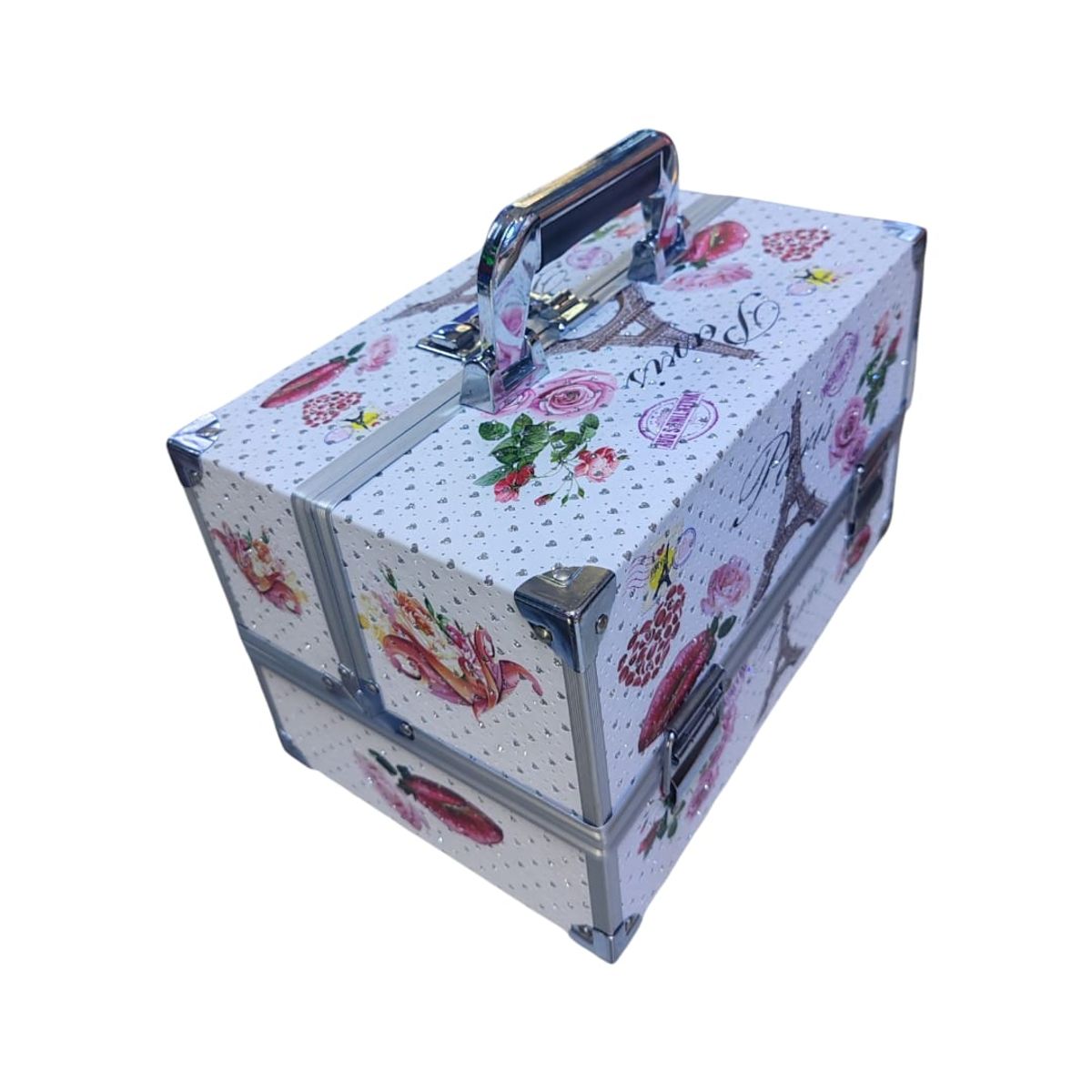 GENERICO - Maleta Organizadora de Maquillaje Doble Nivel con Cerradura