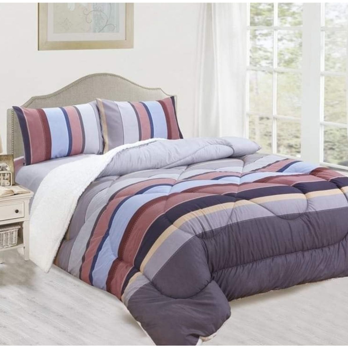 CASATEX - EDREDÓN CASATEX ALGODÓN CON SHERPA EN QUEEN