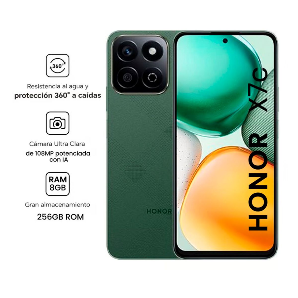 HONOR - Celular Libre Honor X7c 8GB Ram - 256GB VERDE FORESTA