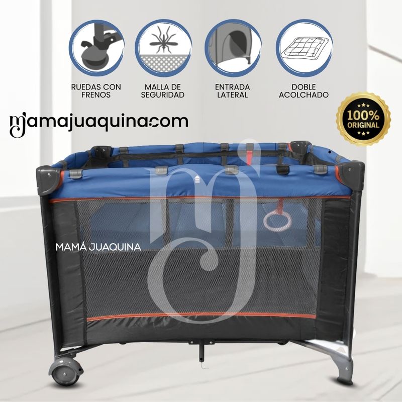 BABY - Cuna Corral de Lujo «RELAX» Edición Limitada Blue