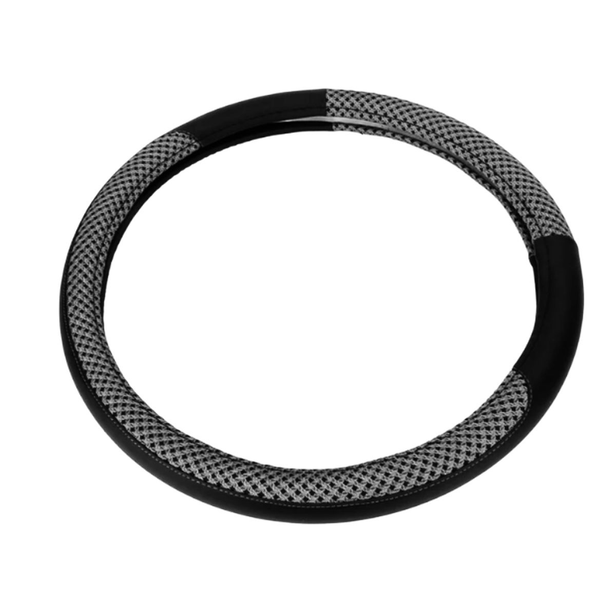 GENERICO - Funda Timón Auto Universal forro protector Malla antideslizante Plata