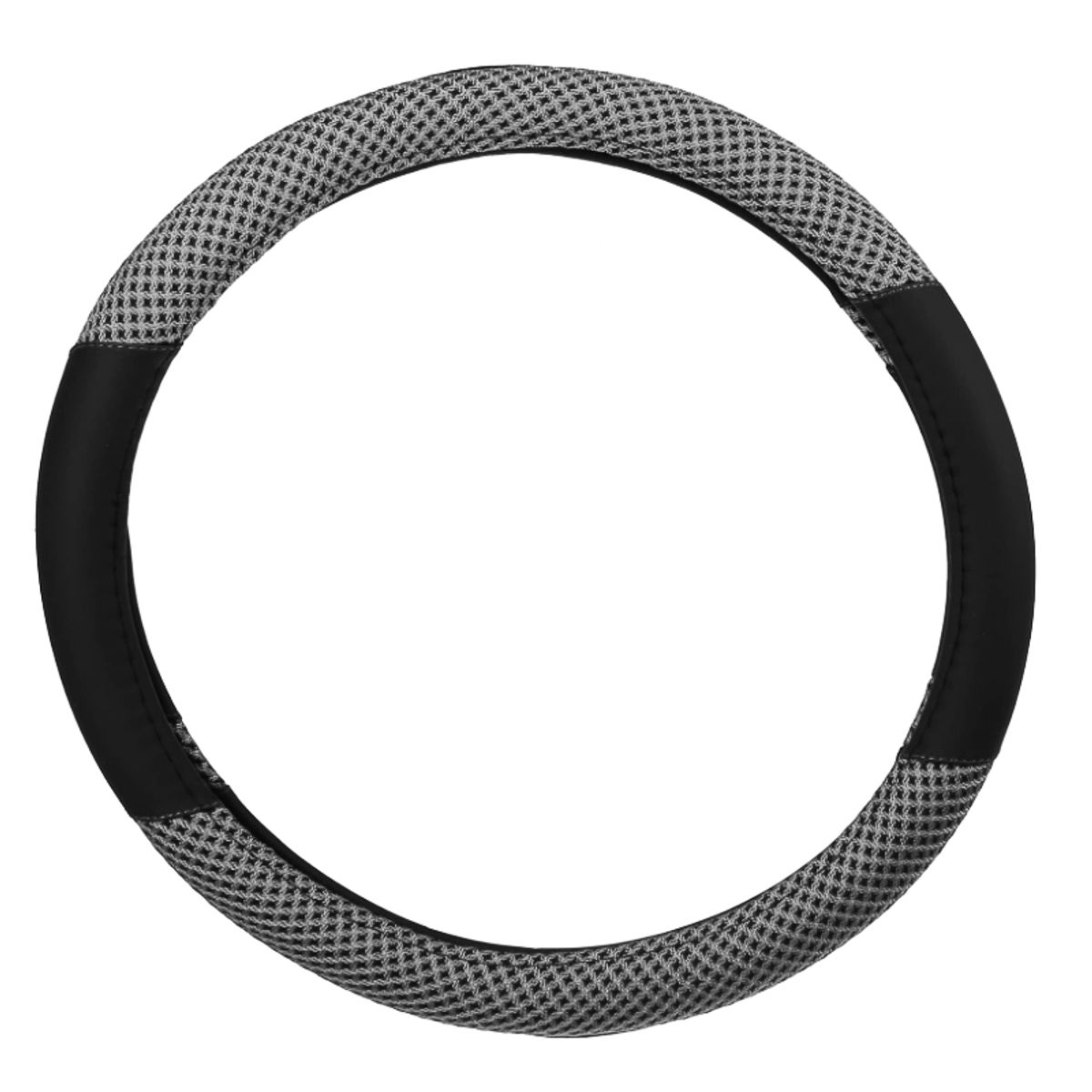 GENERICO - Funda Timón Auto Universal forro protector Malla antideslizante Plata