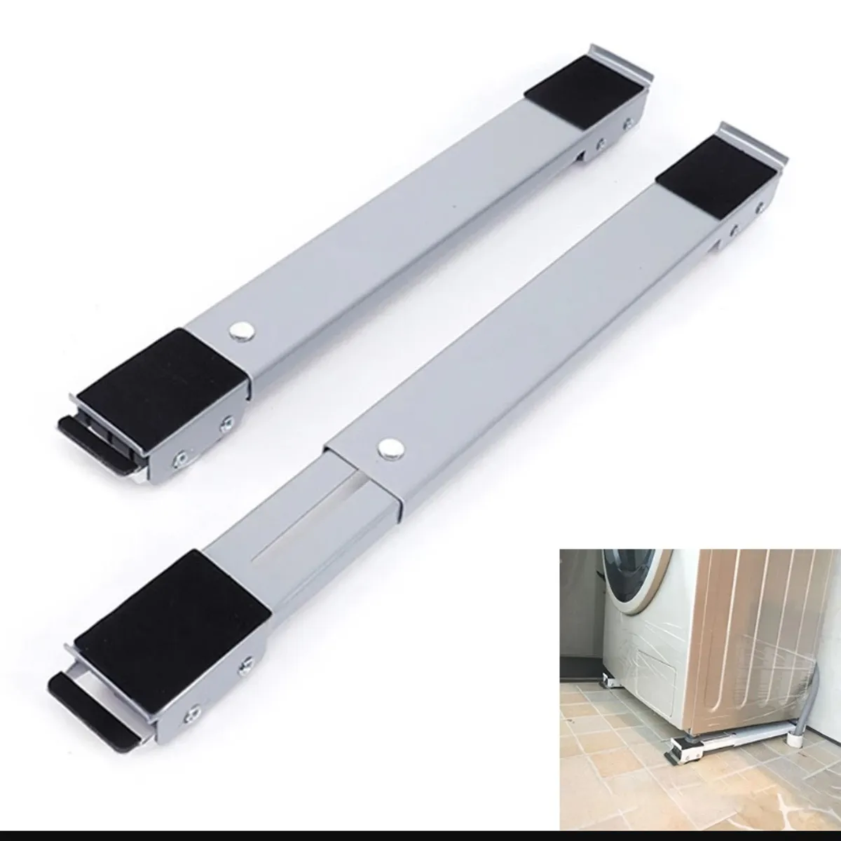 GENERICO - SOPORTE DOS PIEZAS PARA LAVADORA COCINA BLANCO