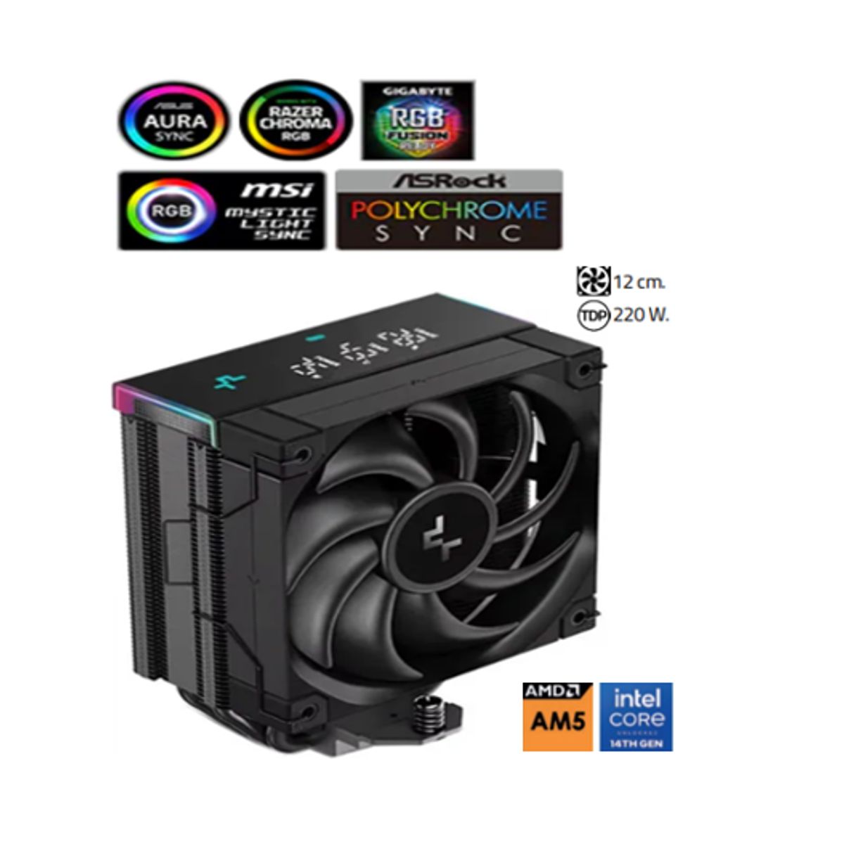 DEEPCOOL - Disipador Por Aire AK400 DIGITAL PRO 12 cm. 220 W DEEPCOOL