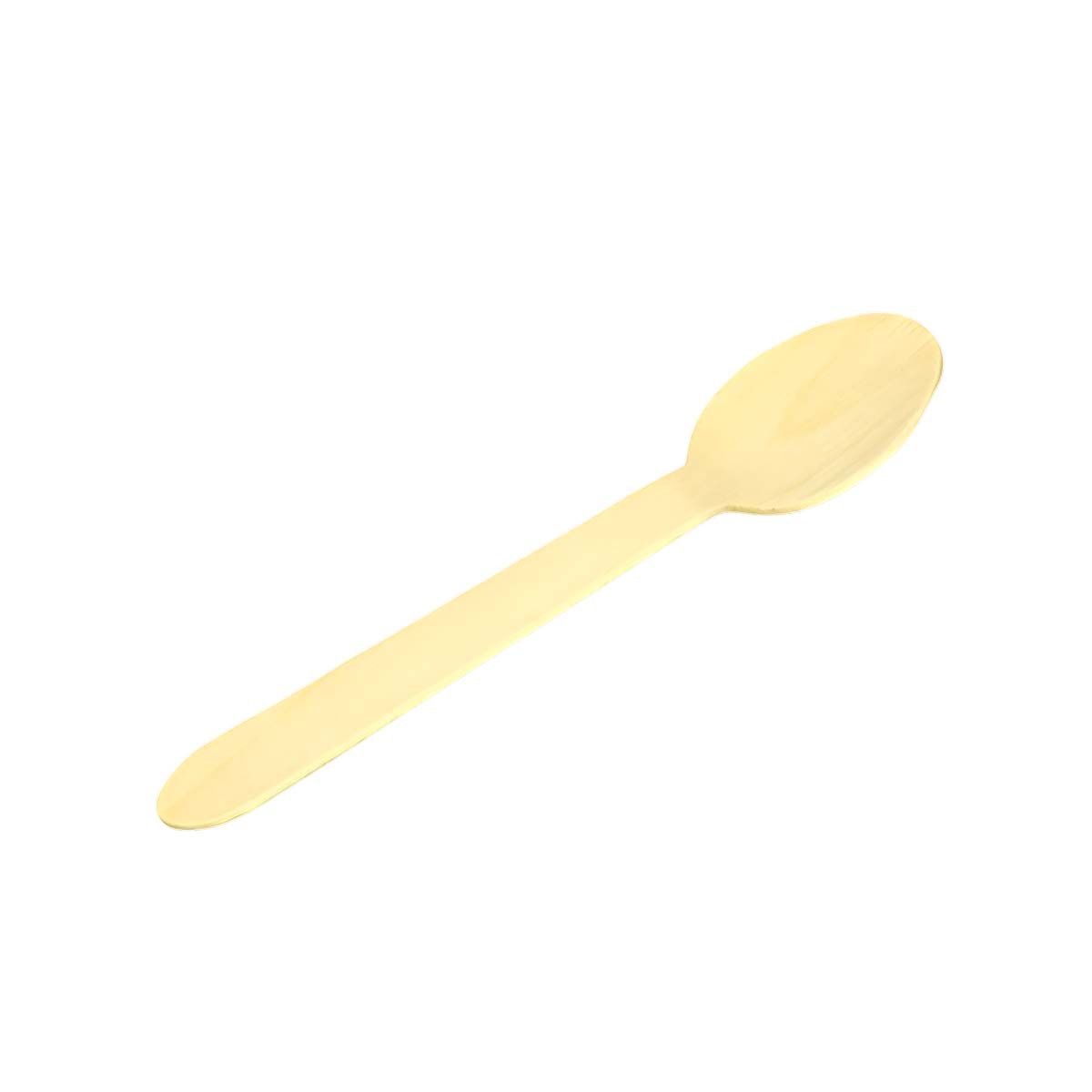 GENERICO - Cucharas de Madera Utiles con 100 pzs de Madera clara