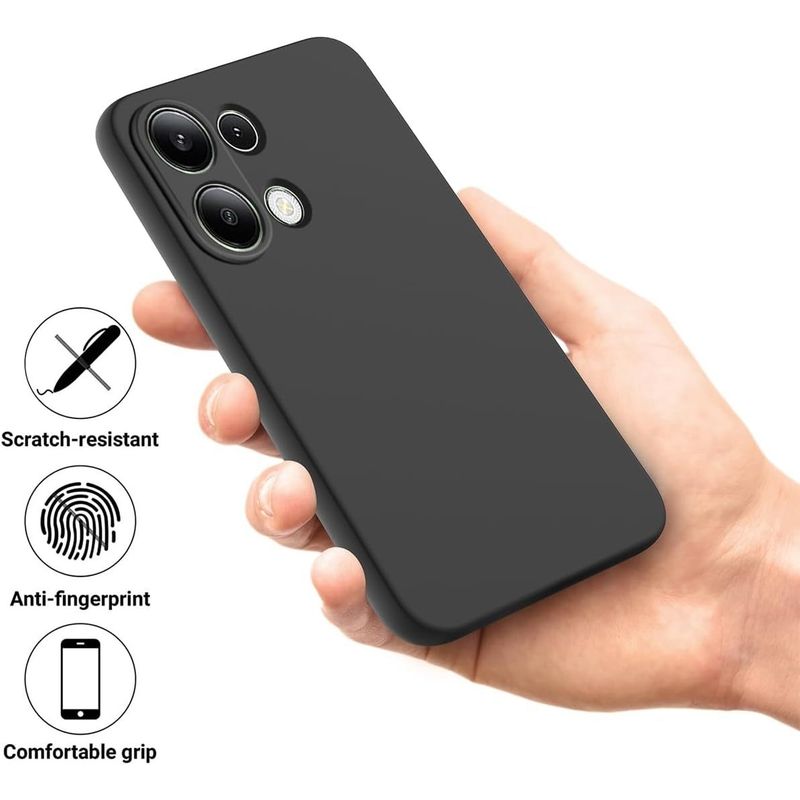 GENERICO - Case para Xiaomi Redmi Note 13 4G Silicona Negro