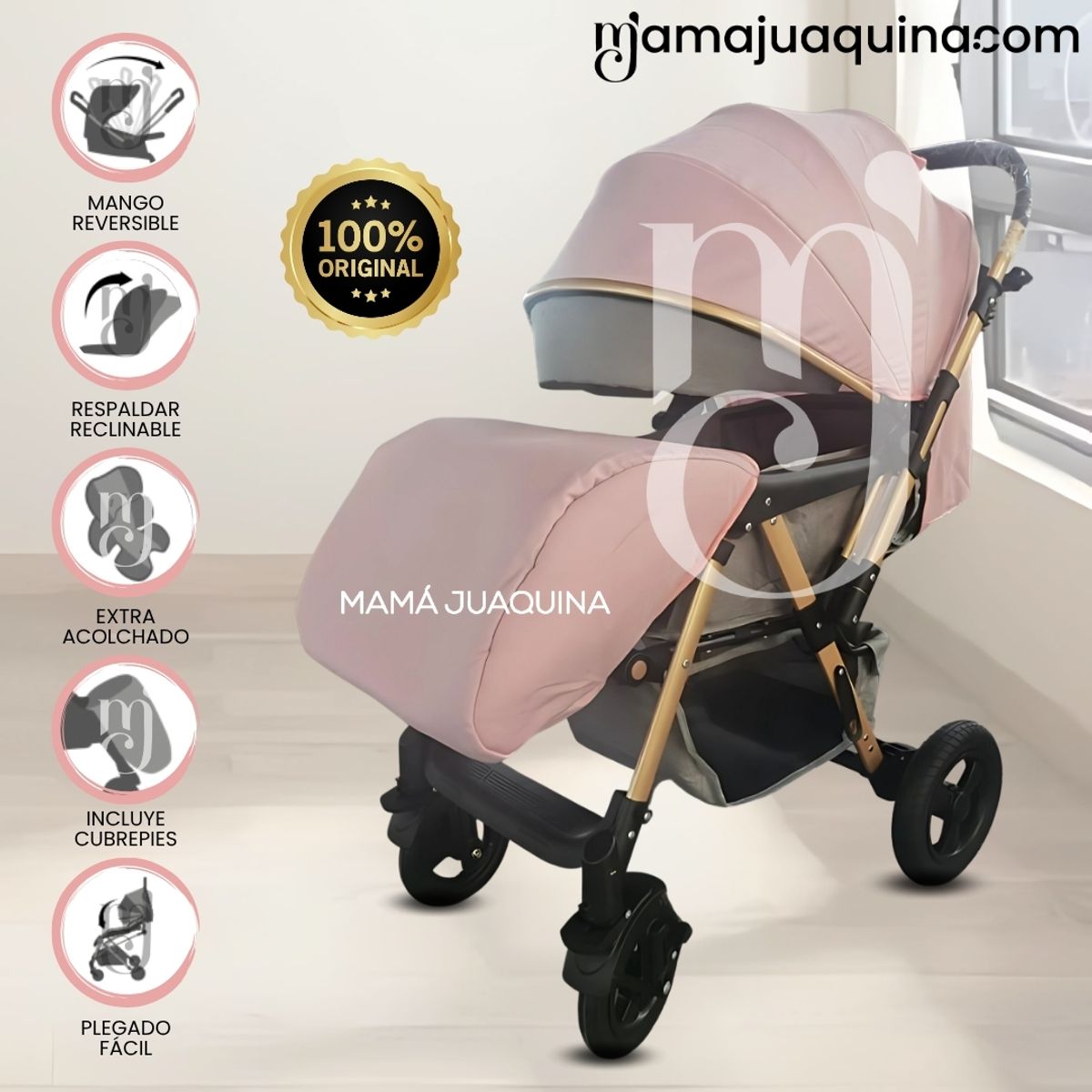 Baby - Coche Cuna de Lujo «NEW TURQUÍA» Edición Limitada Light Pink