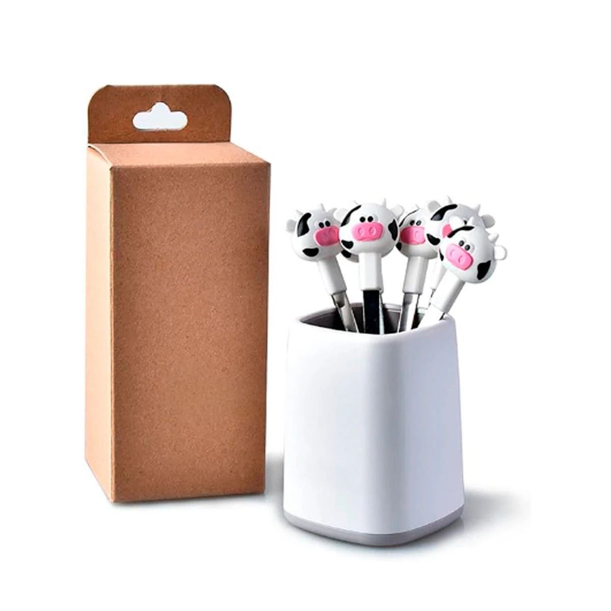 GENERICO - Pack2 Mini Tenedor Niños en Vaca Y+Regalo Agendita