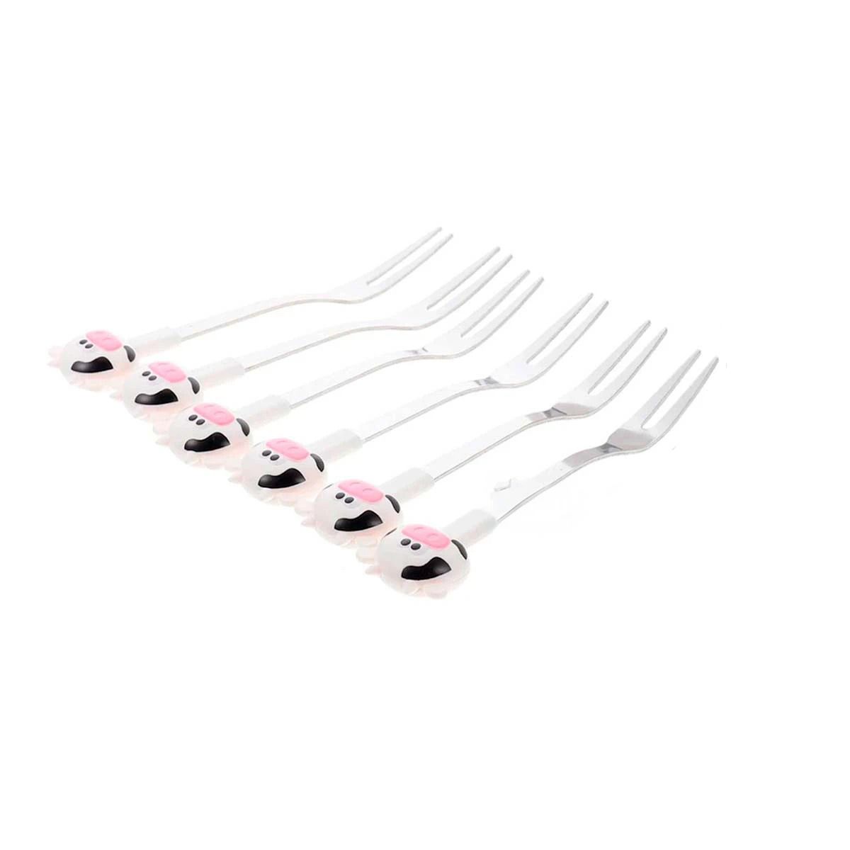 GENERICO - Pack2 Mini Tenedor de Vaca Y+Banderitas Adhesivas
