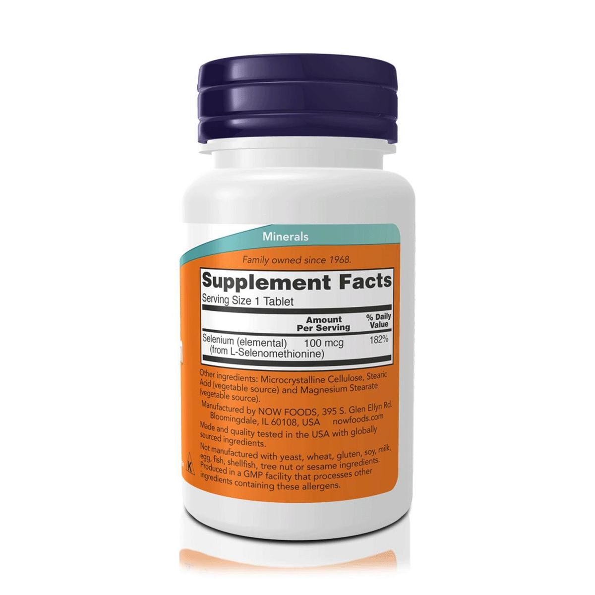 NOW - Selenio 100 mcg (100 Tabletas) - NOW Foods