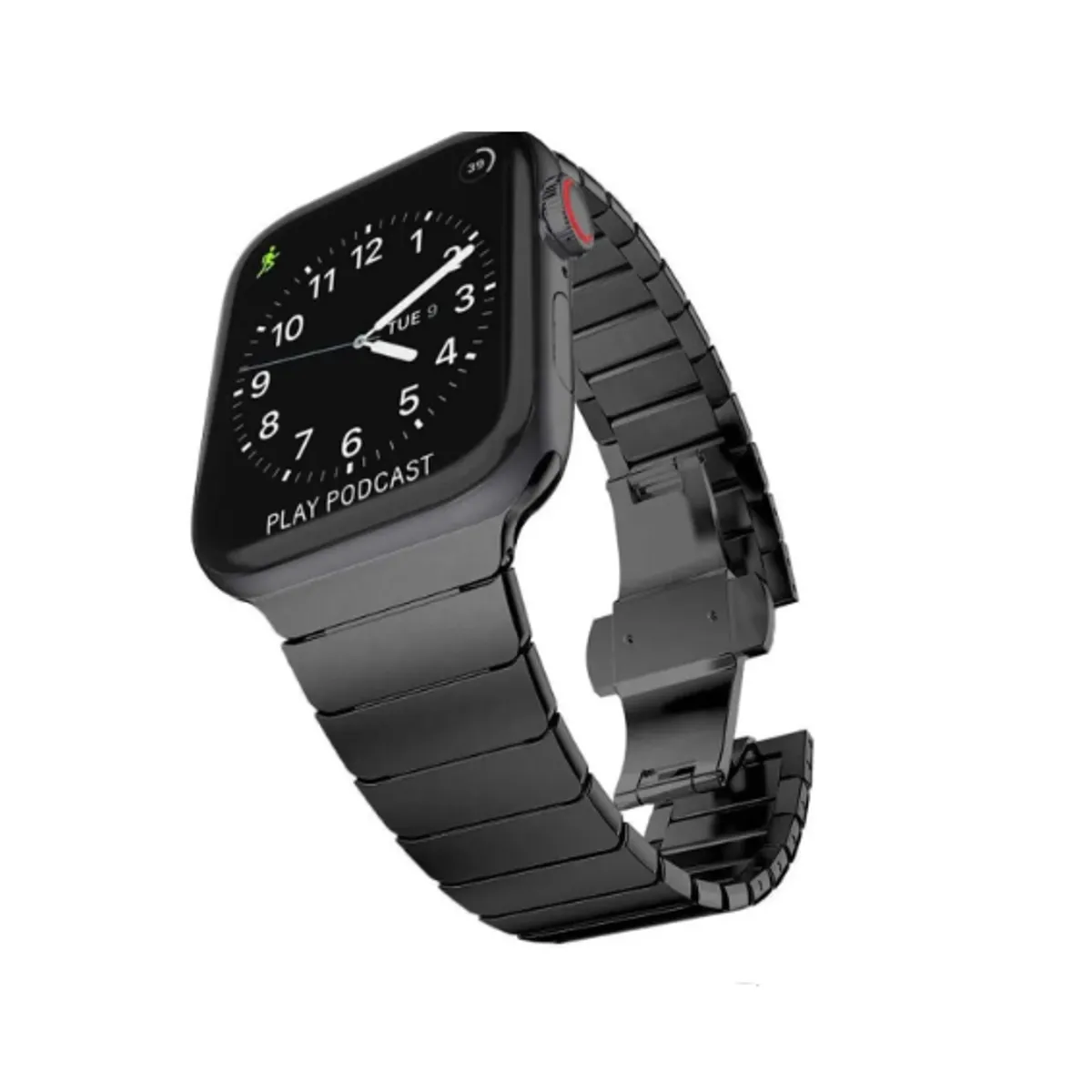 GENERICO - Correa Metálica Slim Para Apple Watch 38mm - Negro