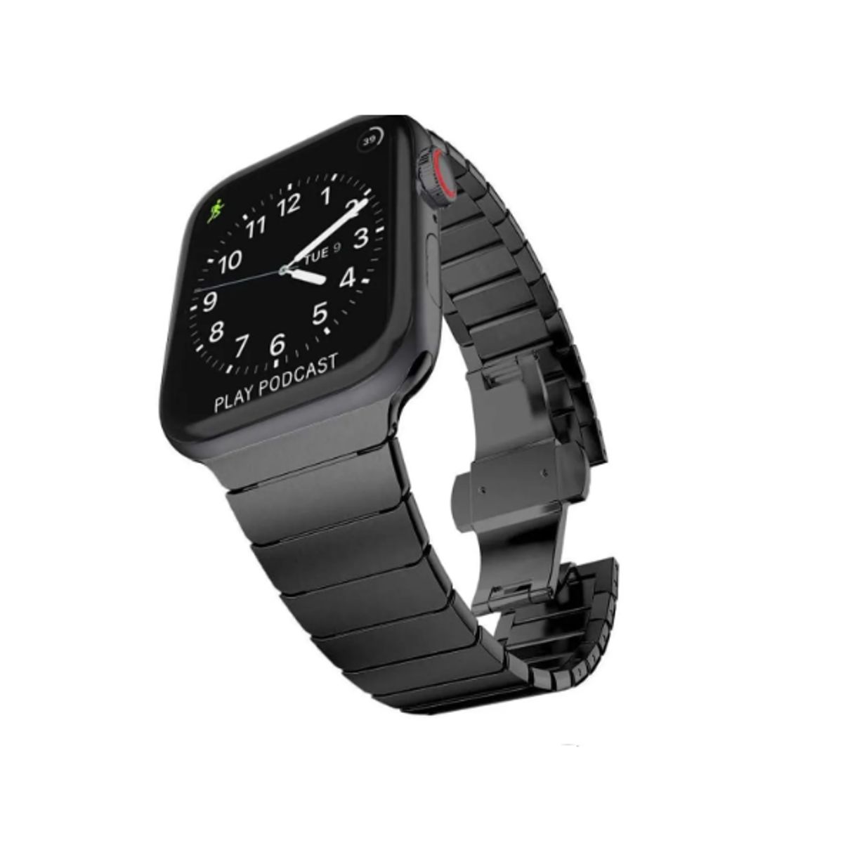 GENERICO - Correa Metálica Slim Para Apple Watch 38mm - Negro
