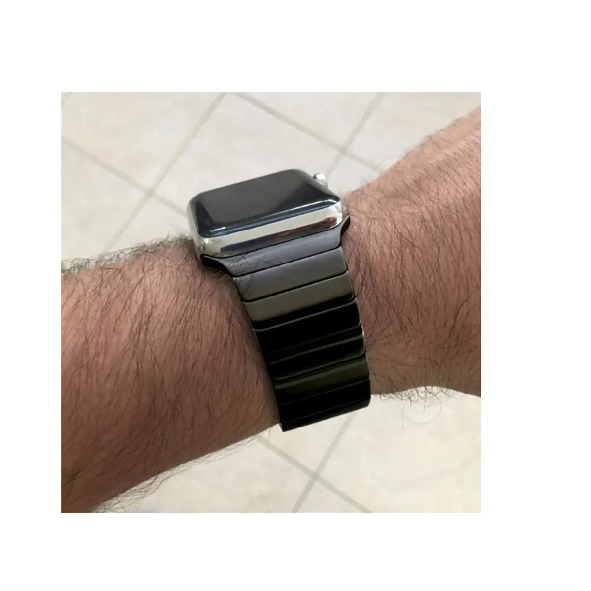 GENERICO - Correa Metálica Slim Para Apple Watch 38mm - Negro