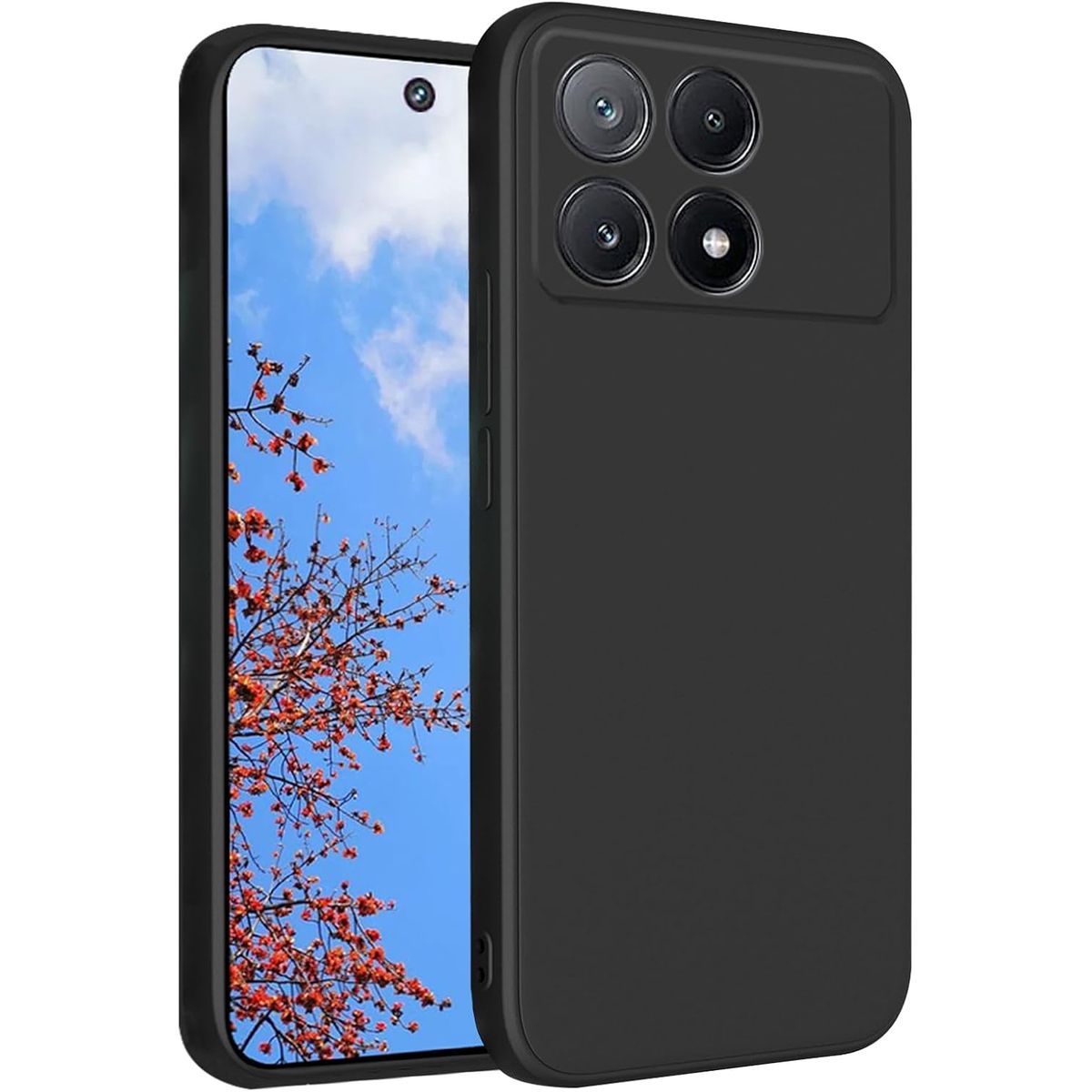 GENERICO - Case Protector para Xiaomi Poco X6 Pro 5G  Redmi K70E 5G Silicona Negro