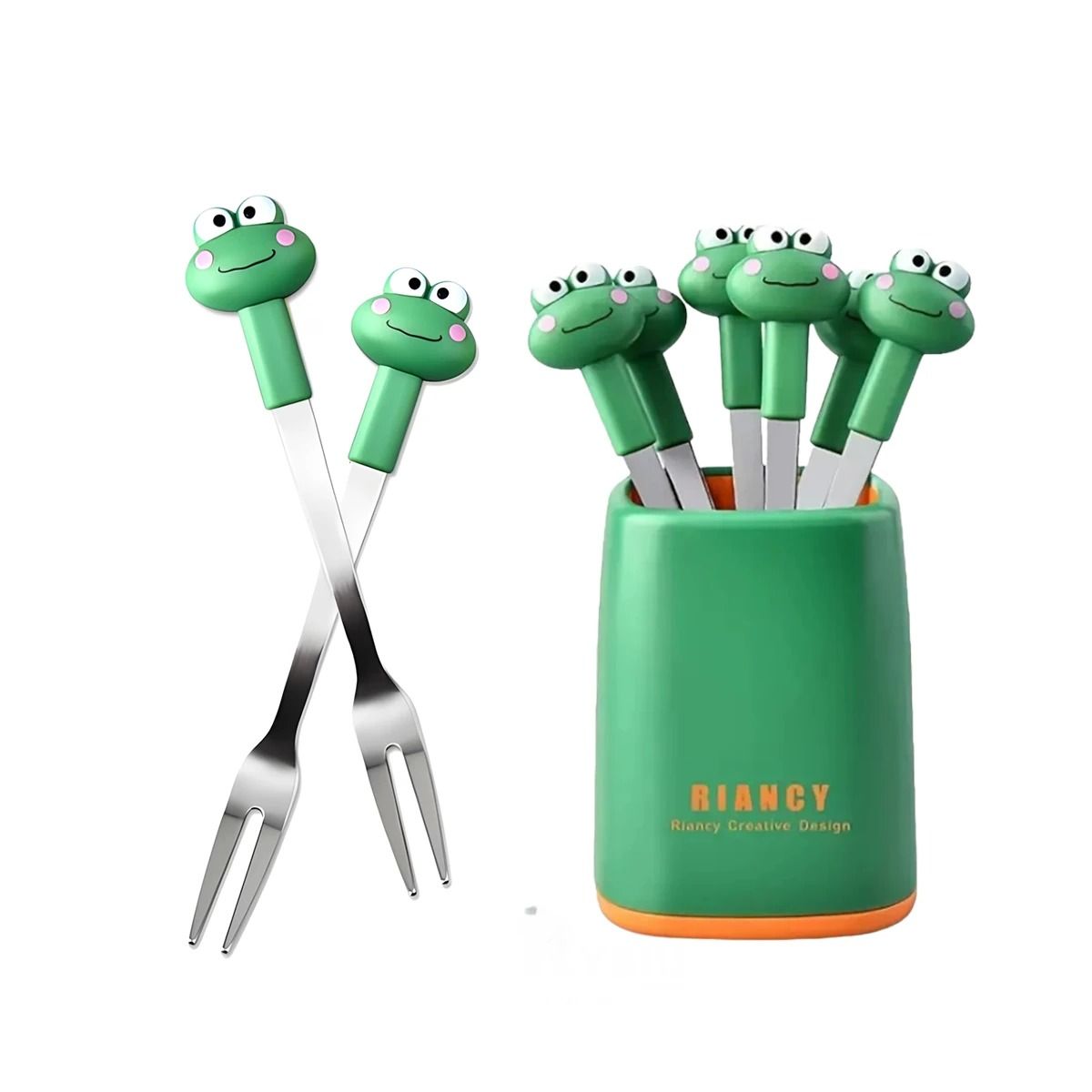 GENERICO - Tenedor Chico Util Verde Oscuro Y+Post-it Adhesivos