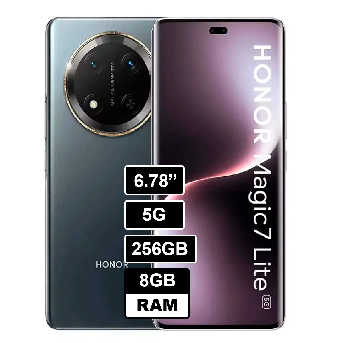 HONOR - CELULAR HONOR MAGIC 7 LITE 5G 8GB 256GB TITANIUM NEGRO