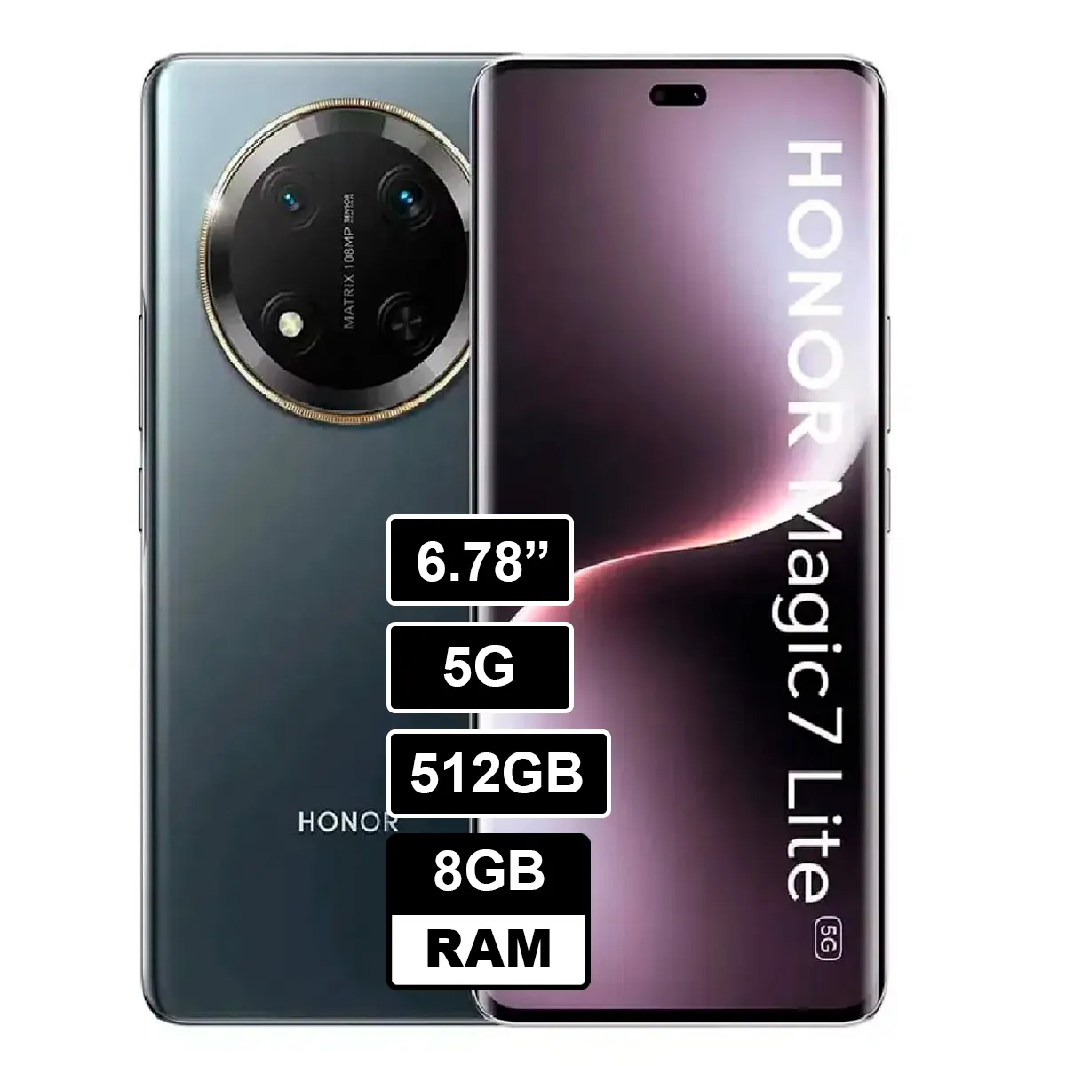 HONOR - CELULAR HONOR MAGIC 7 LITE 5G 8GB RAM 512GB  NEGRO