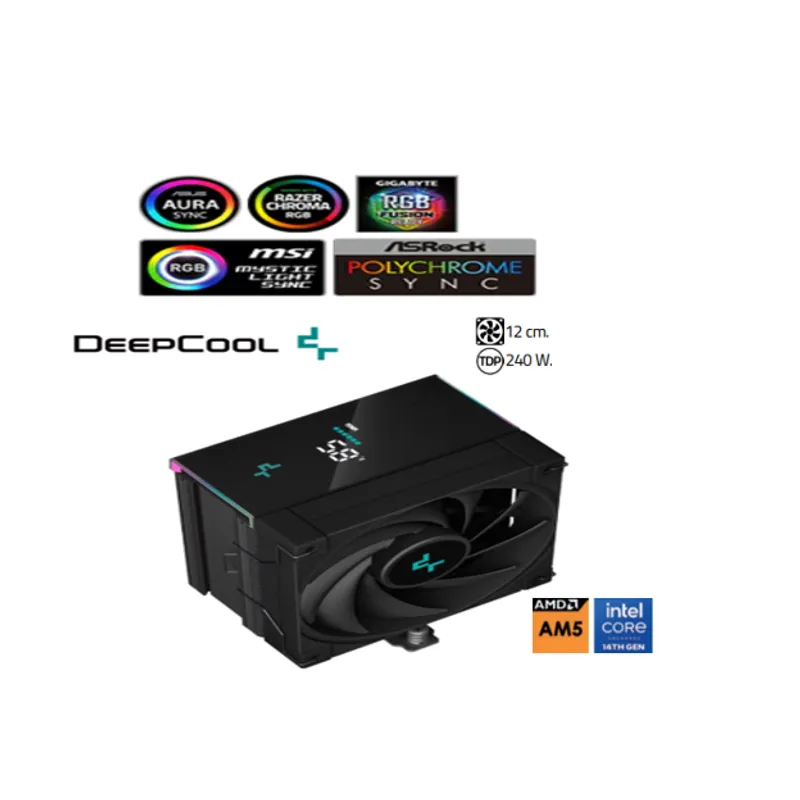 DEEPCOOL - Disipador Por Aire AK500S DIGITAL 12 cm. 240 W DEEPCOOL