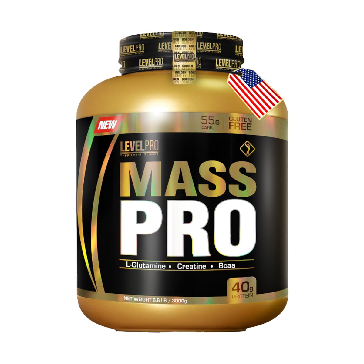 LEVEL PRO - Proteína Mass Pro Level Pro 6LB - Vainilla