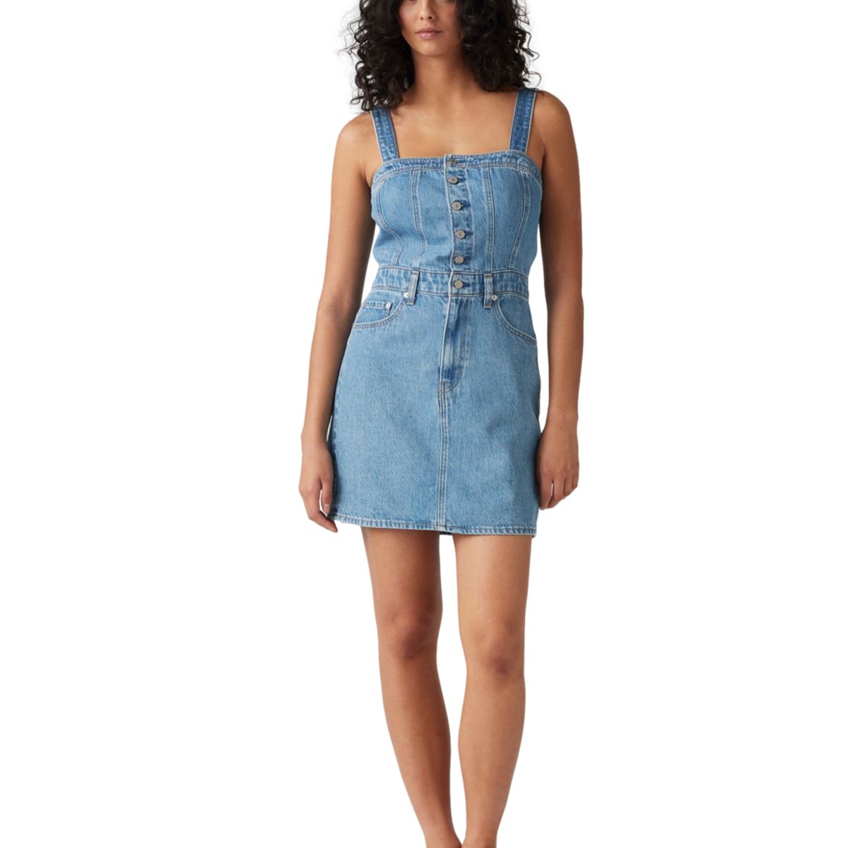 LEVIS - Vestido Mujer Iconic Button Celeste Levis