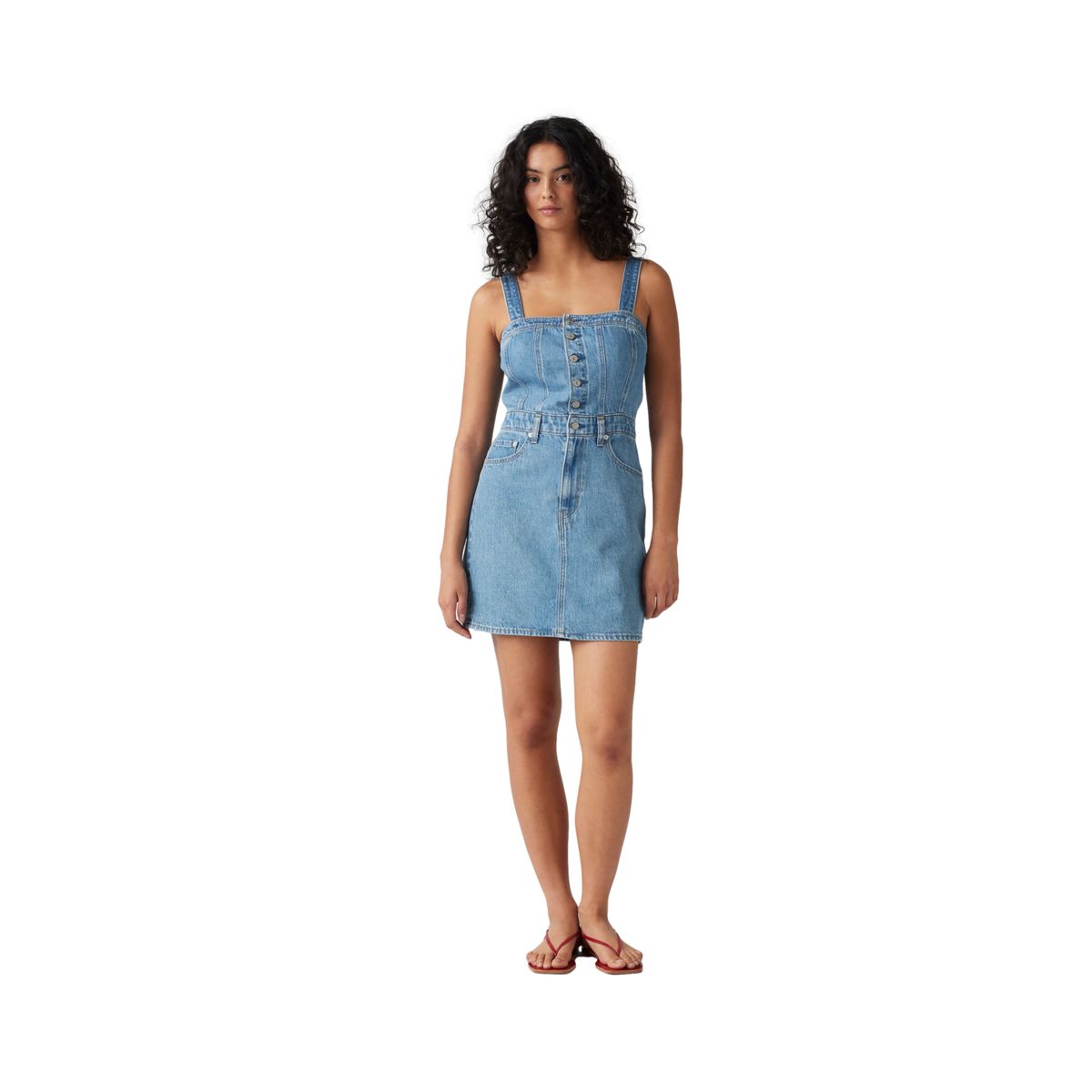 LEVIS - Vestido Mujer Iconic Button Celeste Levis
