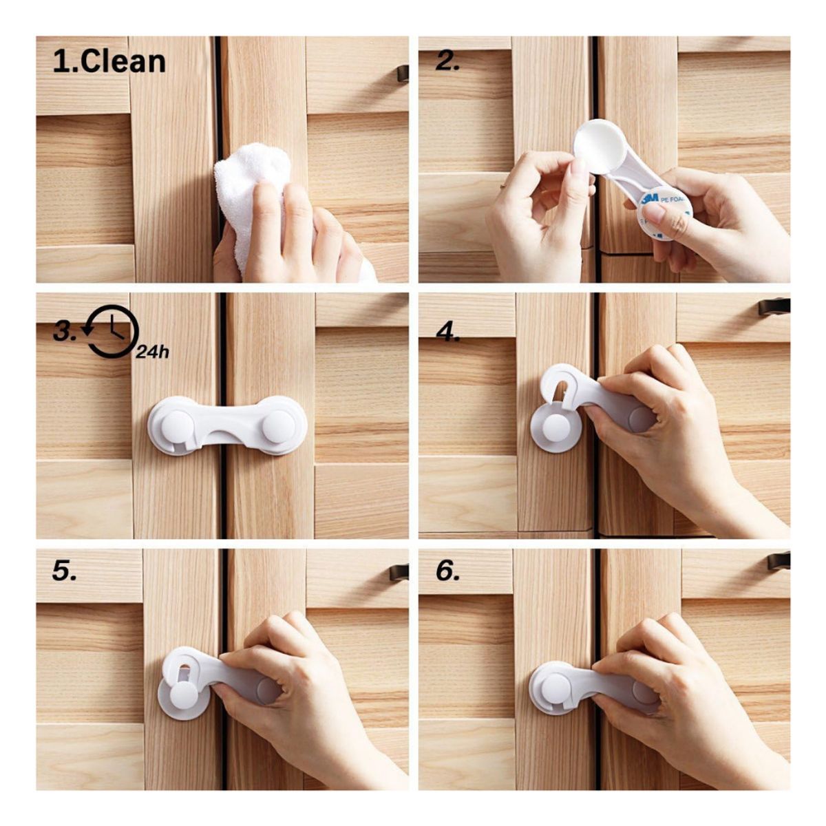 PENTHA - Cerradura Bloqueo Seguridad para Bebé x12 pzas Color Celeste