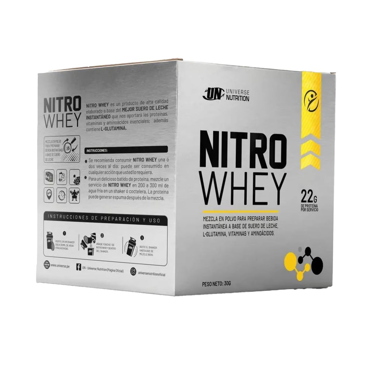 UNIVERSE NUTRITION - Proteína UN Nitro Whey Sachet x10UND - Chocolate