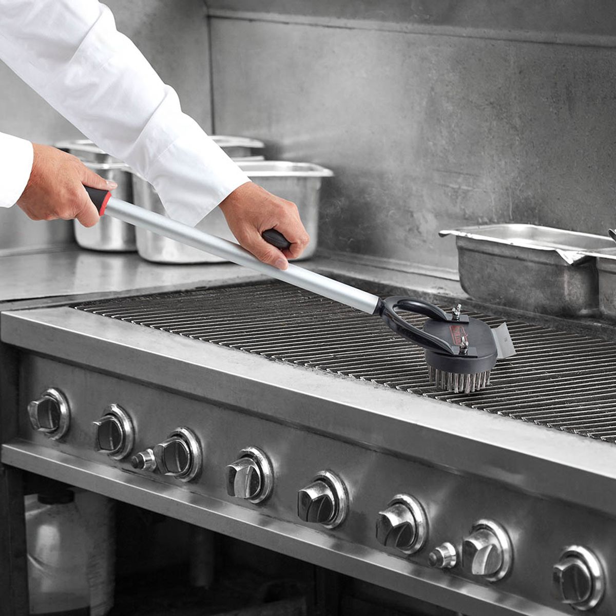 GENERICO - CEPILLO PARA PARRILLAS Y PLANCHAS CHEF MASTER 90242