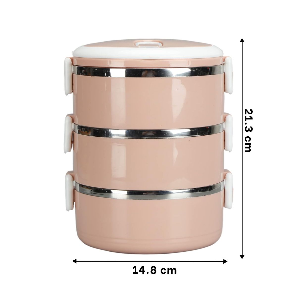 GENERICO - Pack4 Recipiente para Comida Rosado Y+Regalo Agendita