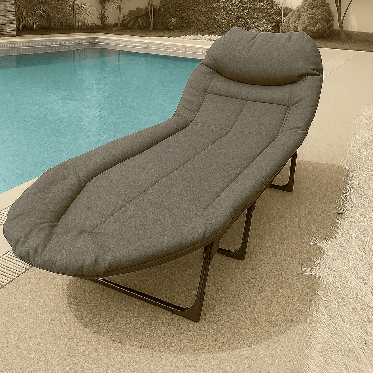 GENERICO - Cama Portátil Plegable 6 niveles ajustables