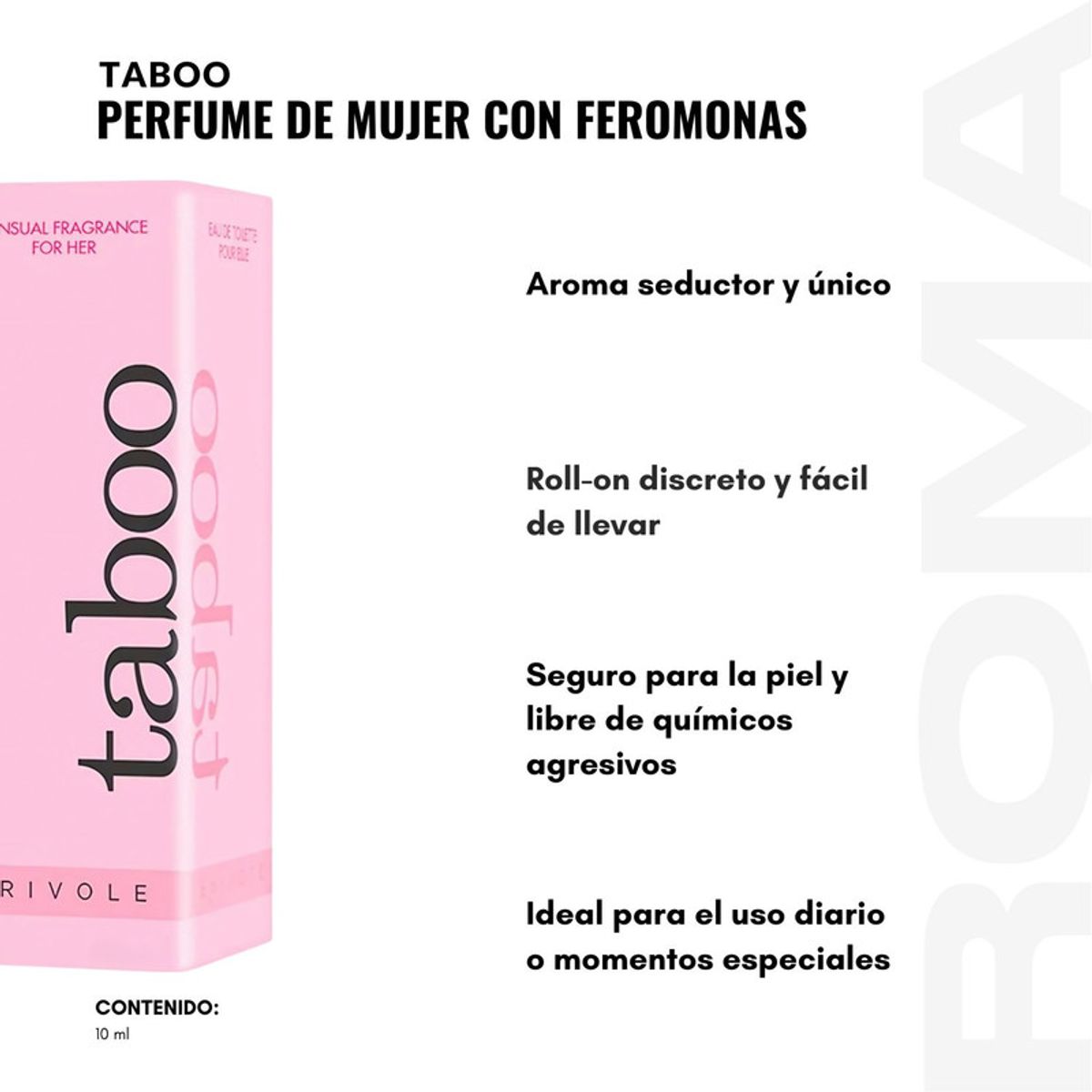 GENERICO - PACK 3 PERFUME ROSA CON FEROMONAS PARA MUJER TABOO 30ML