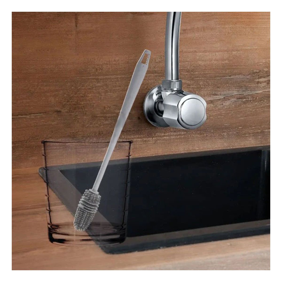 GENERICO - Pack4 Cepillo Resistente para Vasos Plomo Y+Regalo Stickers