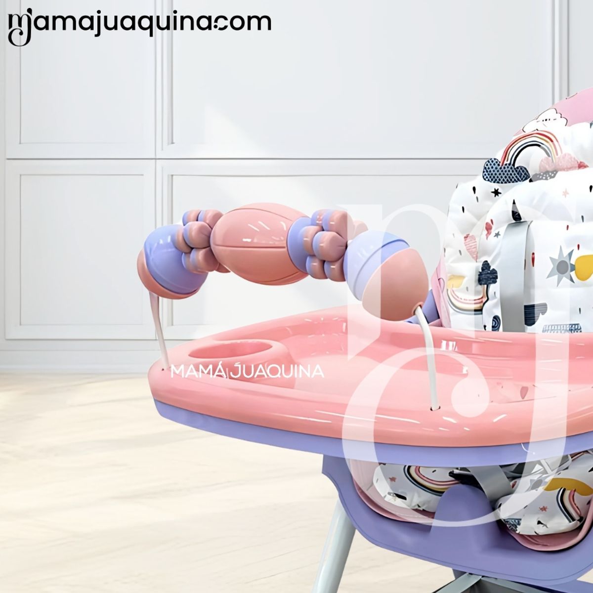 BABY - Silla de Comer «LODGE II» con Ruedas Edición Limitada Purple