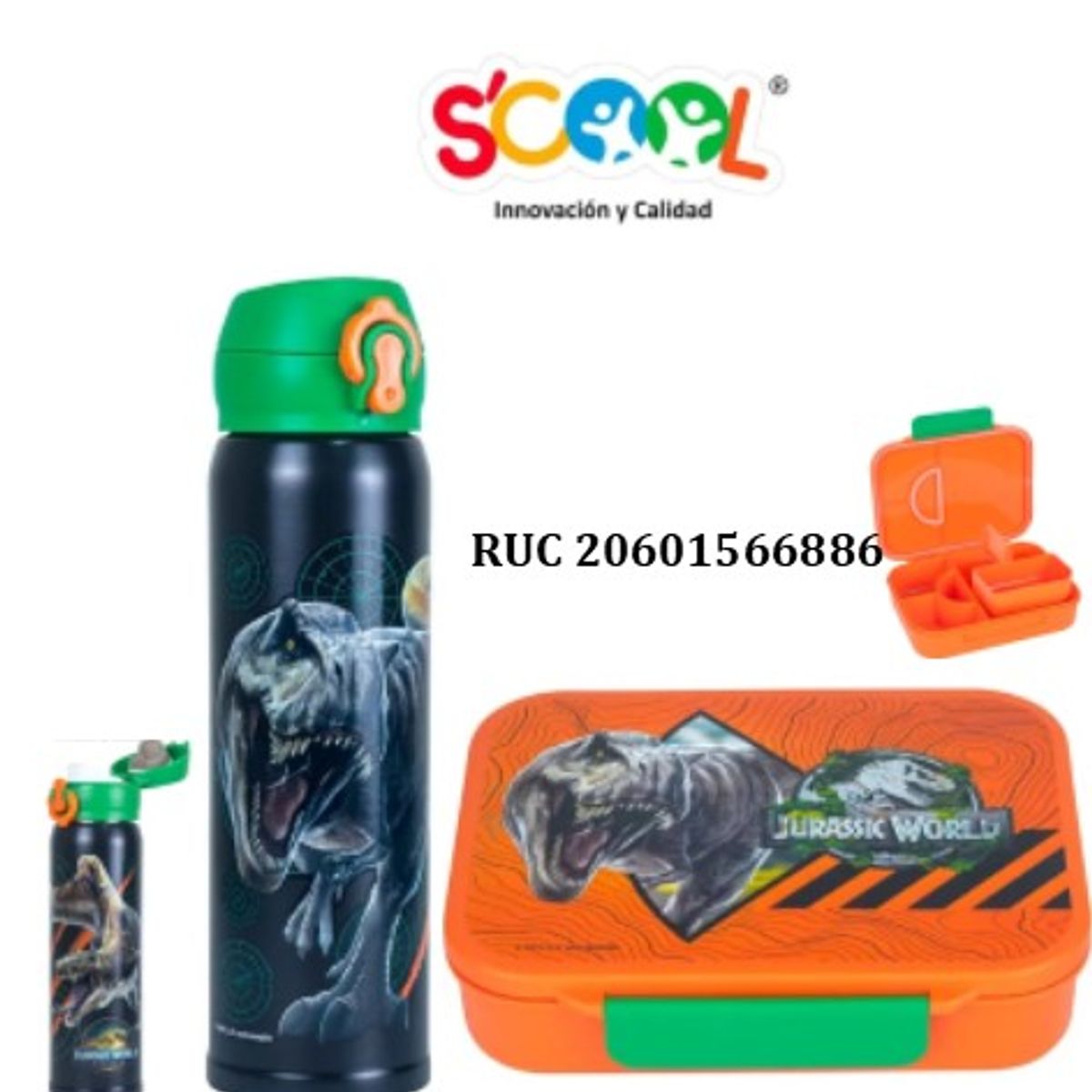 SCOOL - SET MENAJE SCOOL JURASSIC RENACE